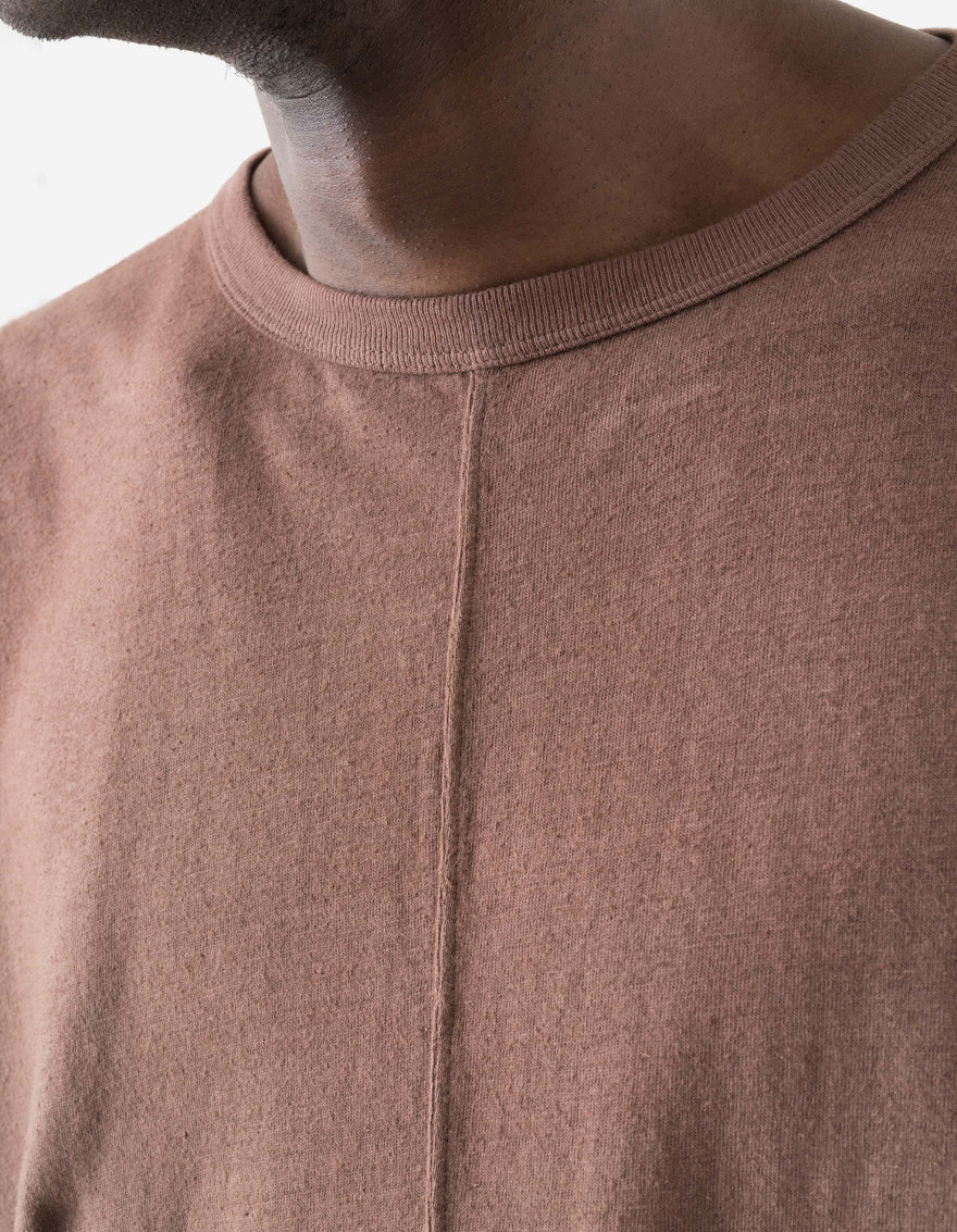 5245 Hemp Cross Loose L/S T-Shirt Earth Brown