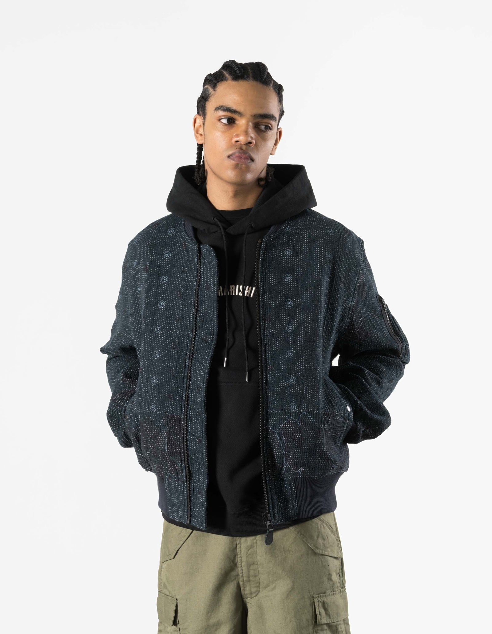 7178 Upcycled MA-1 Jacket Vintage Navy