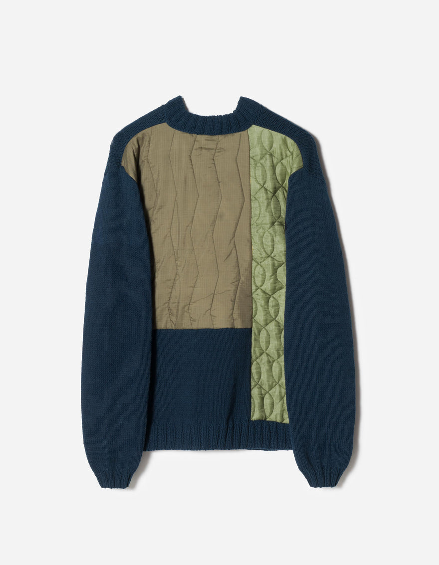 7180 Upcycled Knitted Crew Natural Indigo