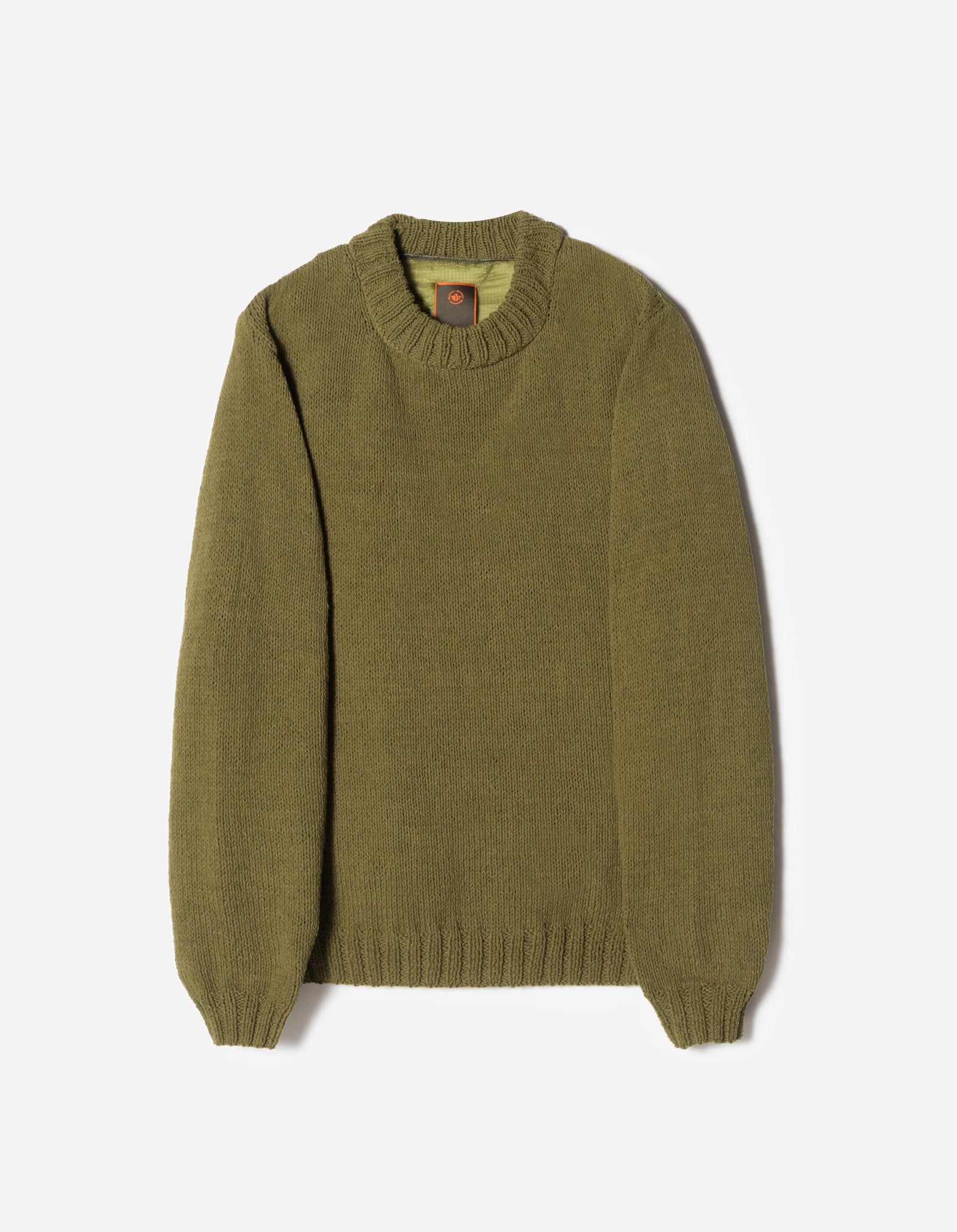 7180 Upcycled Knitted Crew Natural Olive
