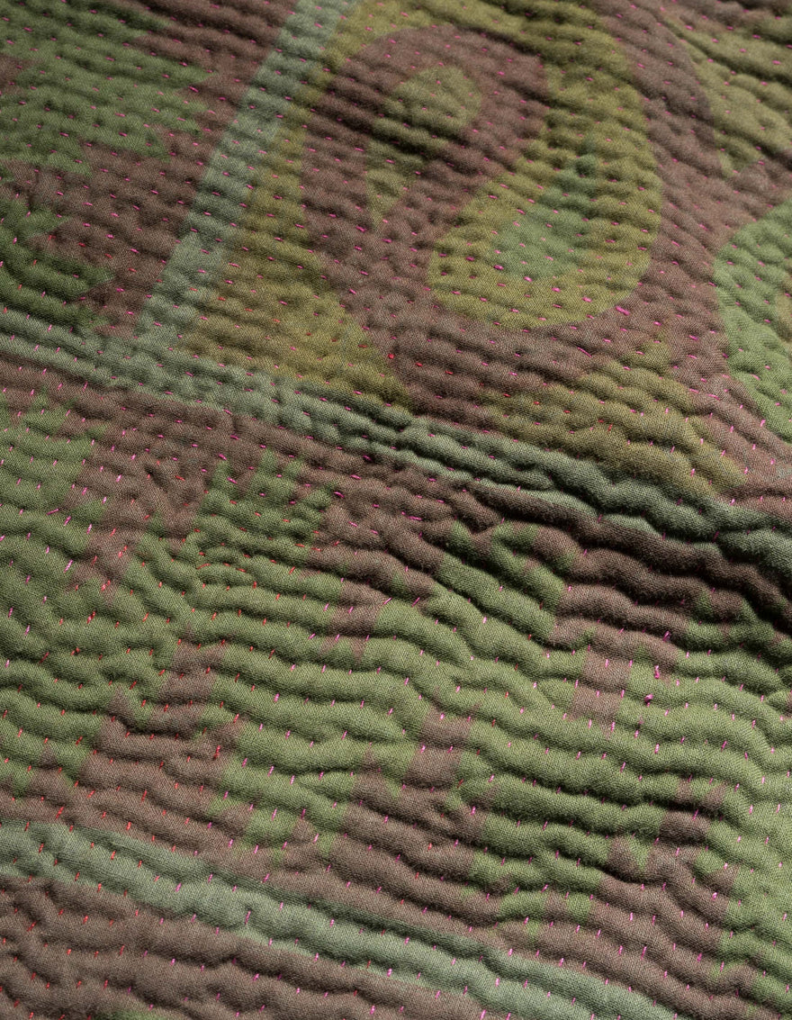 7196 Upcycled Blanket Olive B