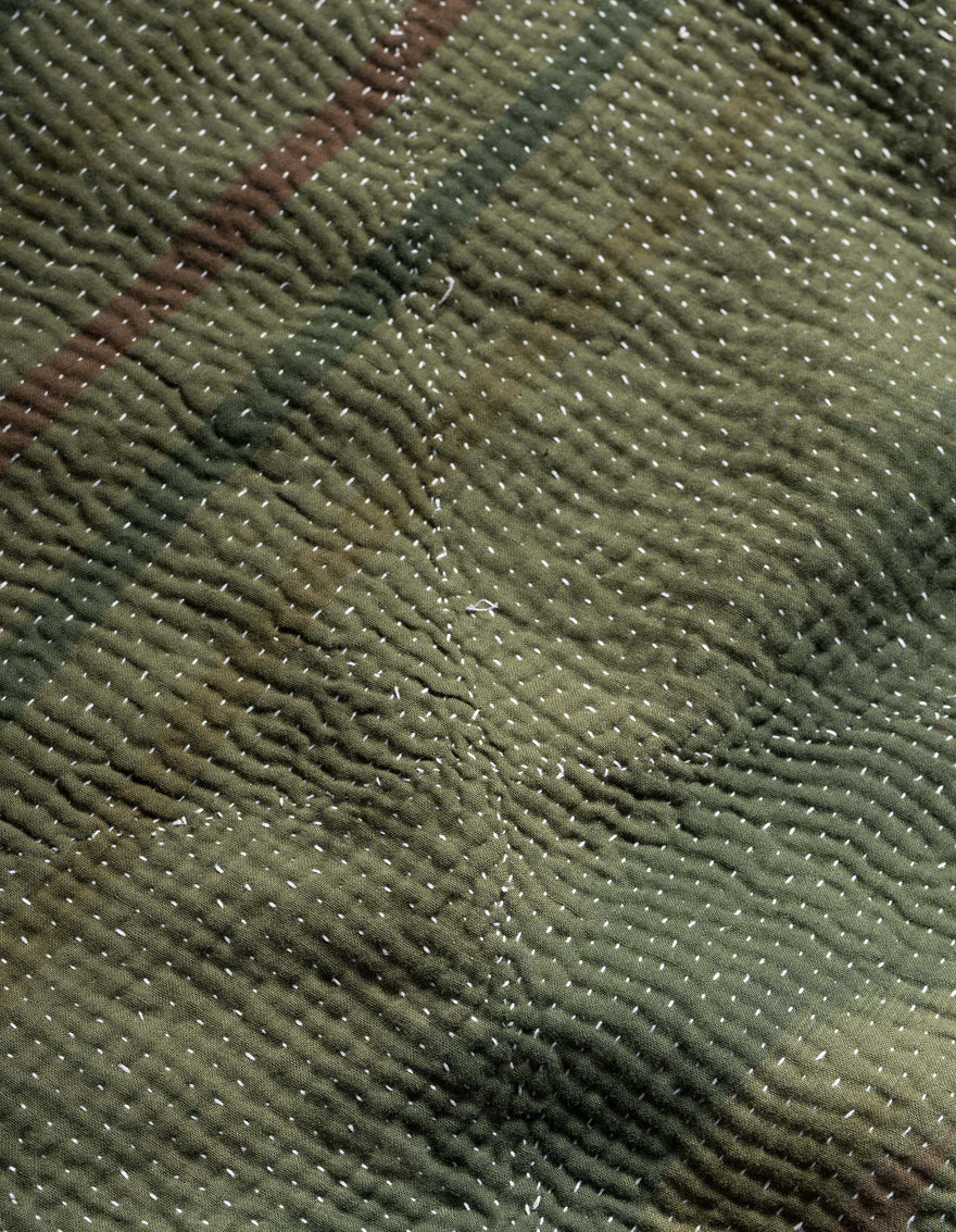 7196 Upcycled Blanket Olive A