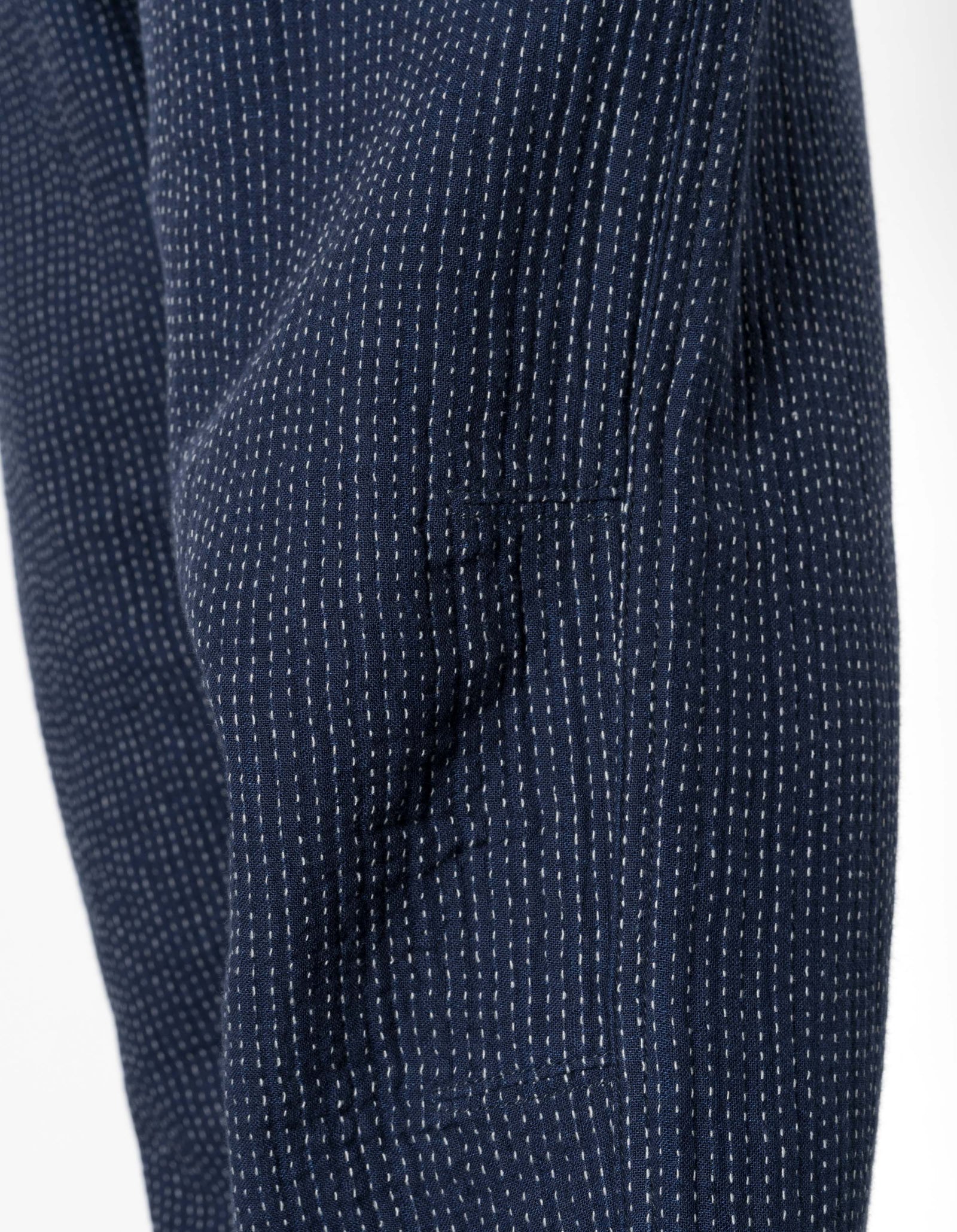 7300 Light Kantha Asym Track Pant Indigo
