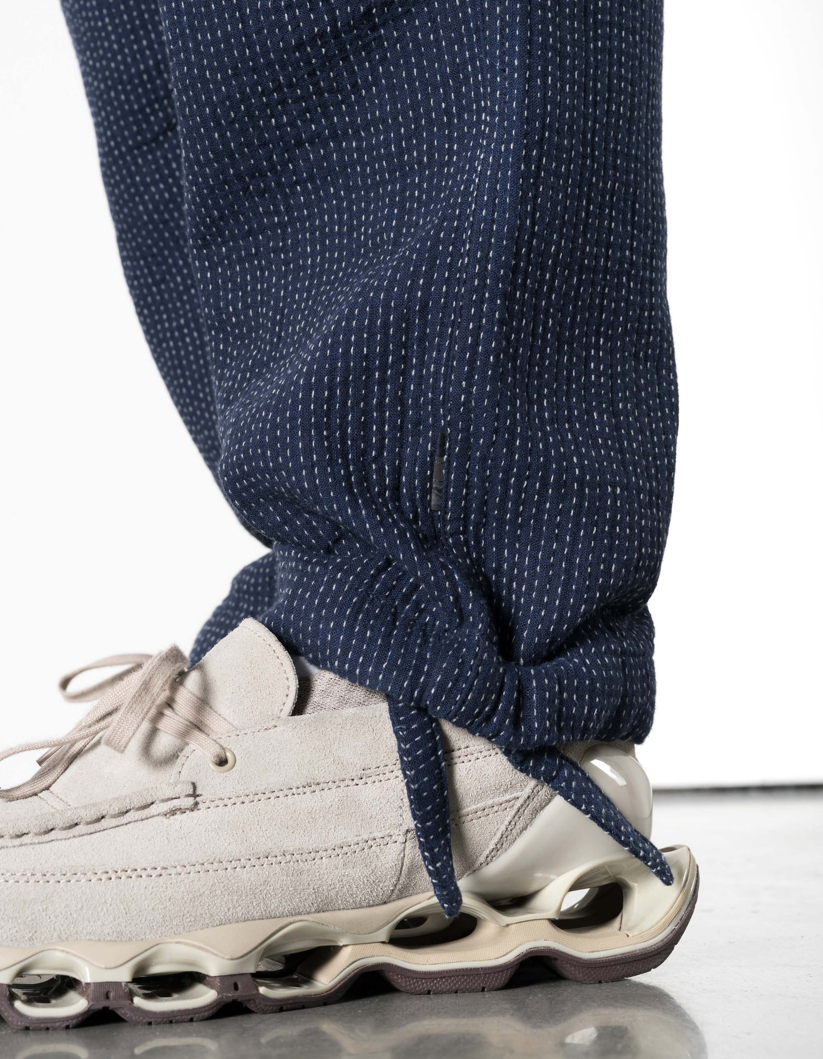 7300 Light Kantha Asym Track Pant Indigo