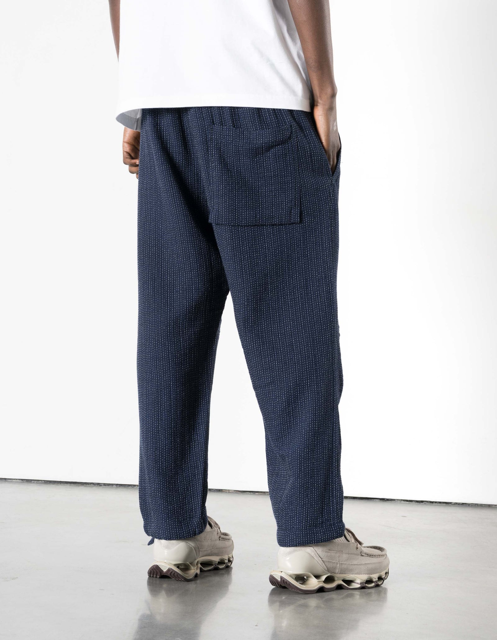 7300 Light Kantha Asym Track Pant Indigo