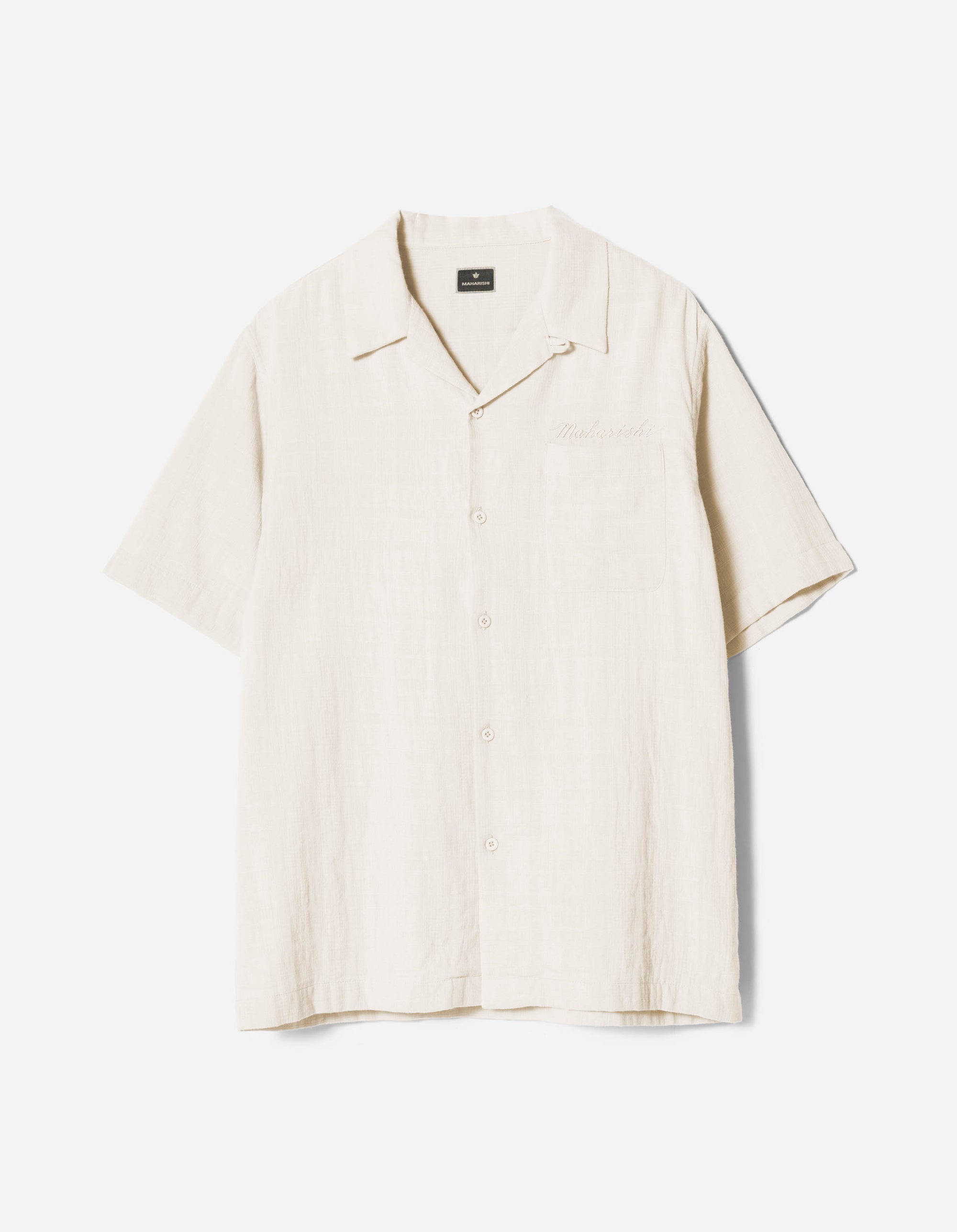 7316 Light Double Voile Cuban Shirt Ecru