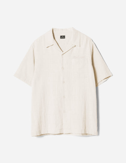 7316 Light Double Voile Cuban Shirt Ecru