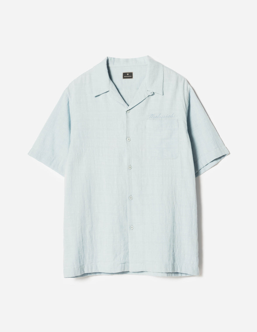 7316 Light Double Voile Cuban Shirt Light Blue