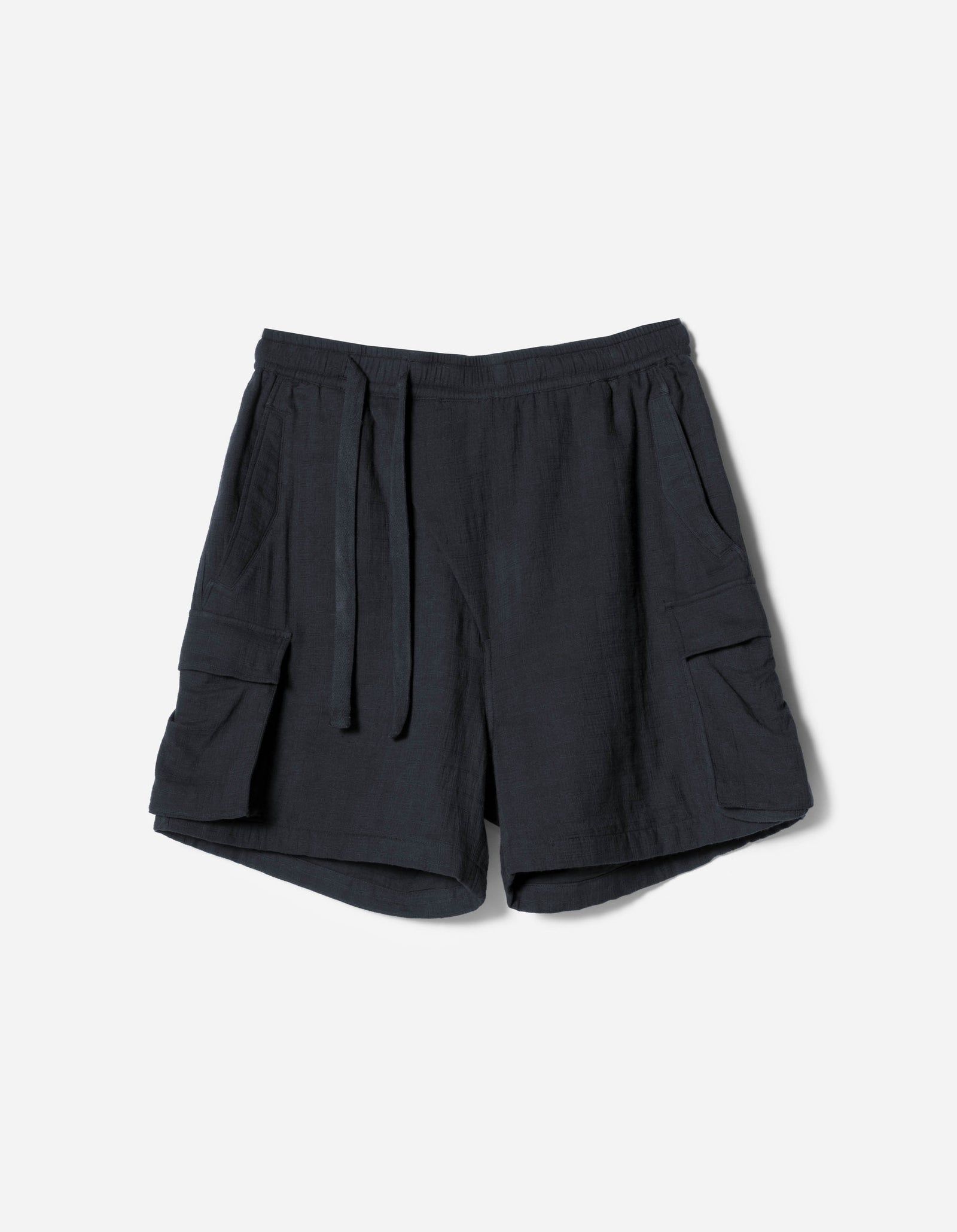 7317 Double Voile Asym Cargo Shorts Navy