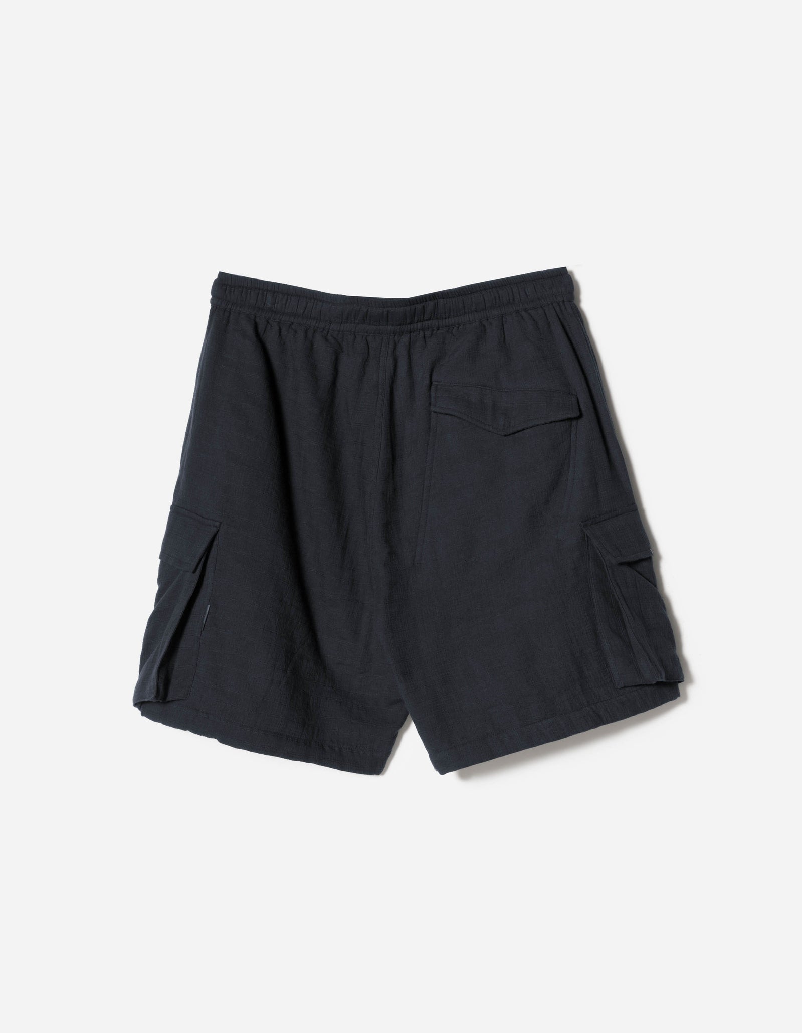 7317 Double Voile Asym Cargo Shorts Navy
