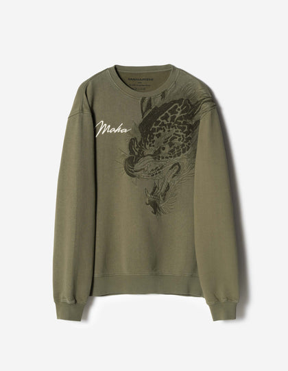 7338 Chimera Panther Crew Sweat Olive OG-107F