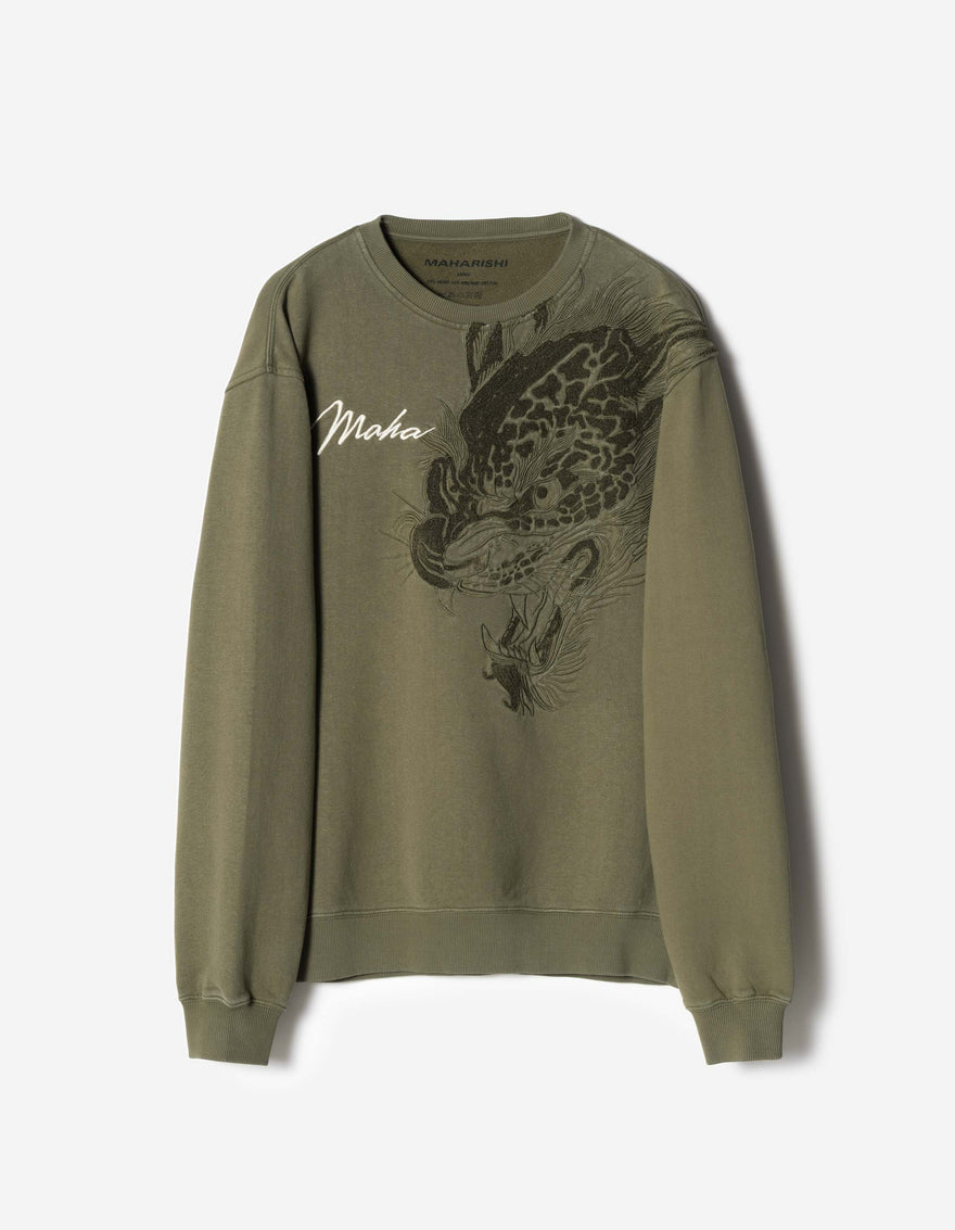 7338 Chimera Panther Crew Sweat Olive OG-107F