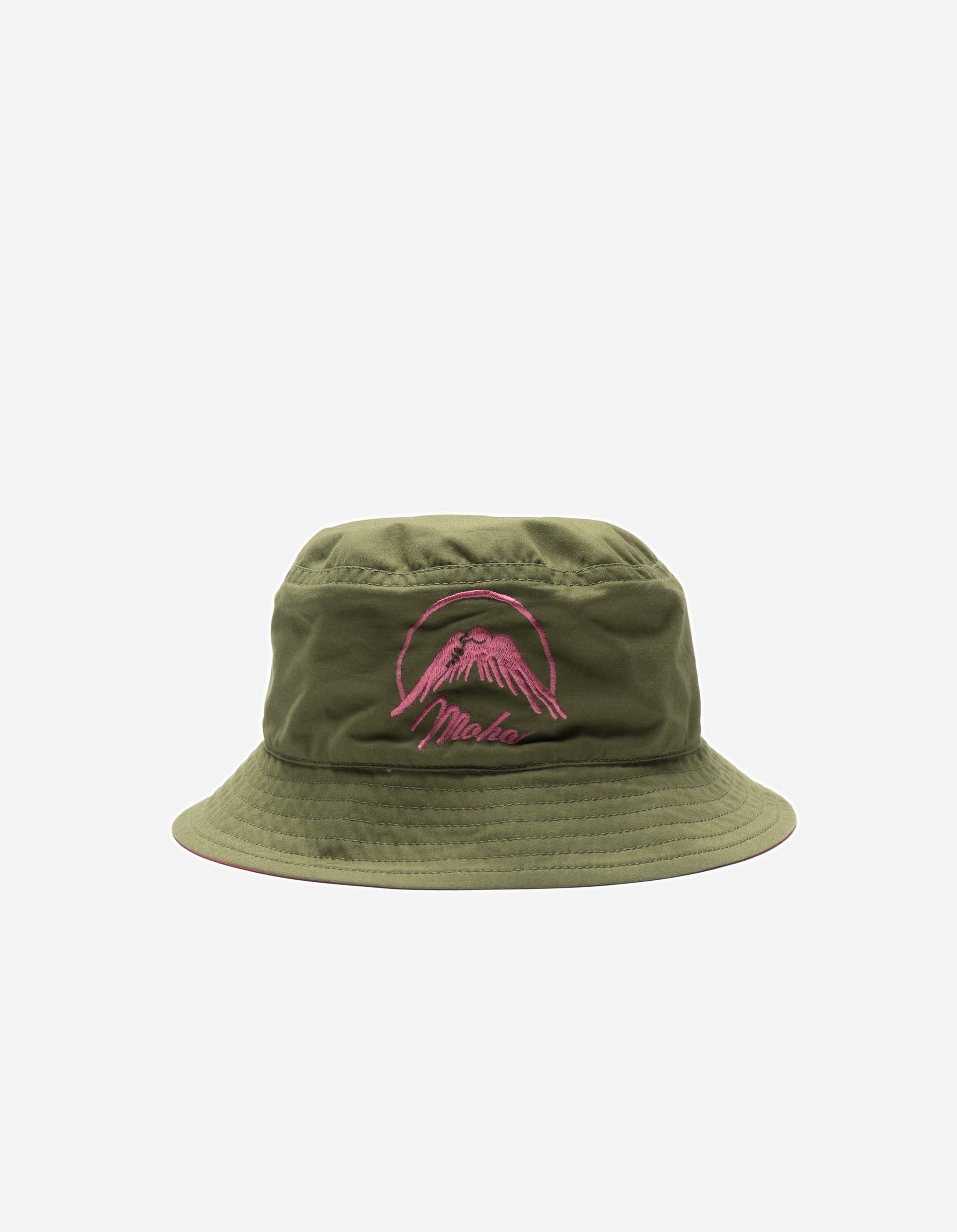 7346 Peace Dove Bucket Hat Olive/Pink