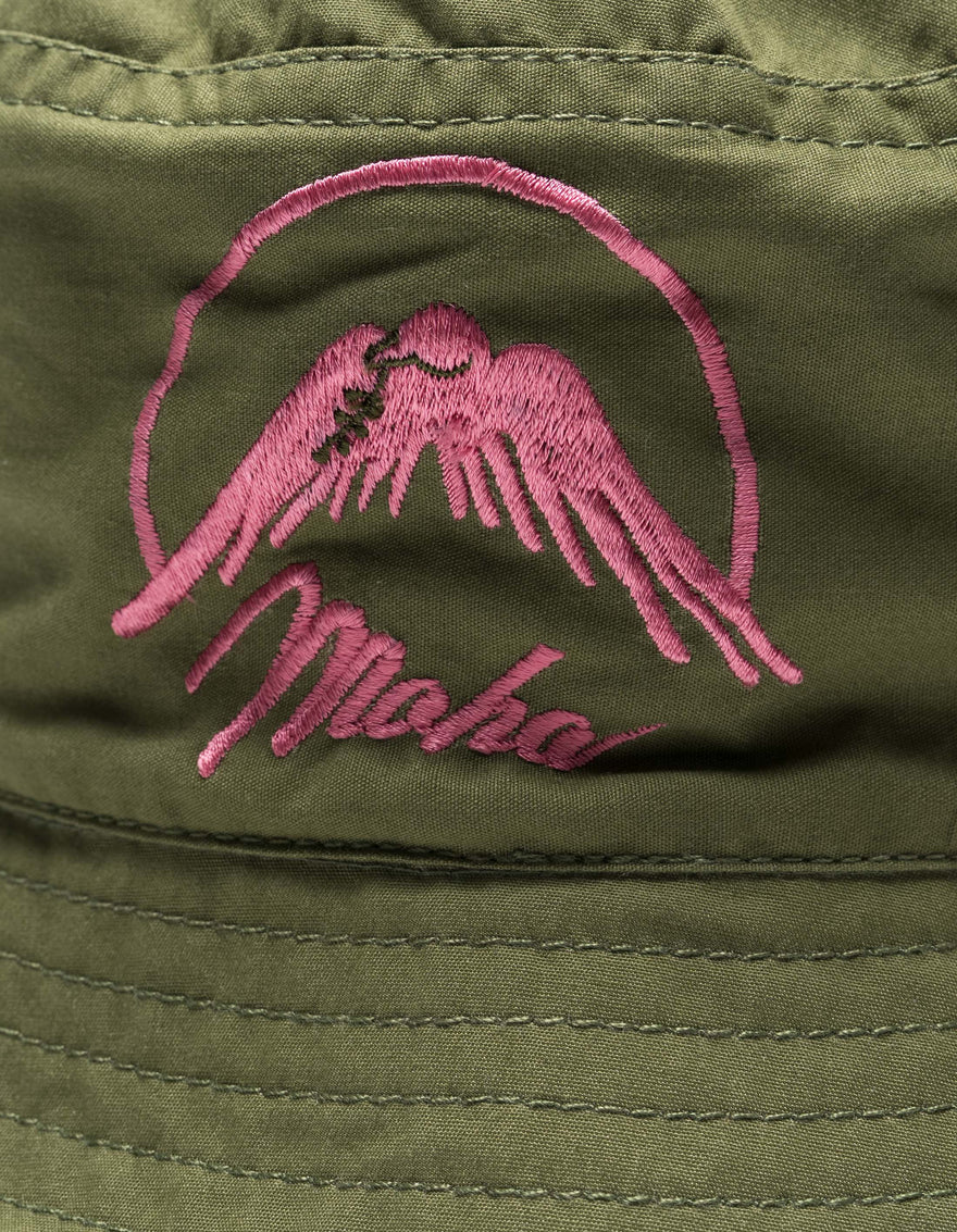 7346 Peace Dove Bucket Hat Olive/Pink