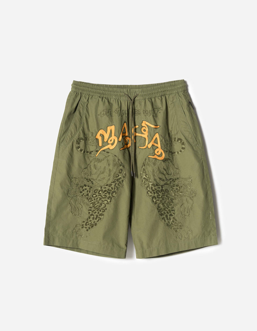 7355 Muay Thai Chimera Trackshorts Olive OG-107F