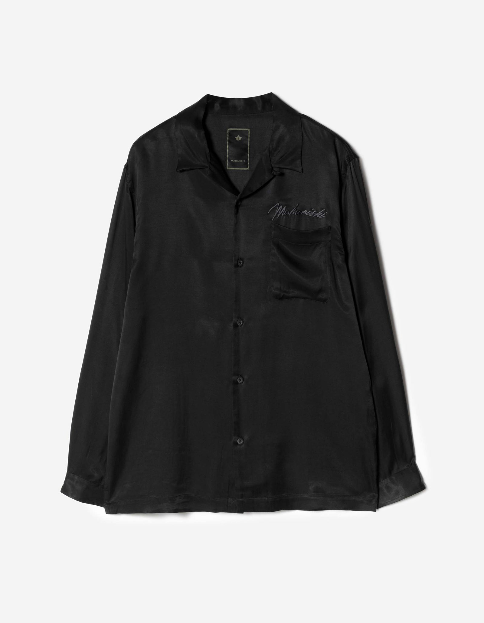 7365 Ascending Dragon Cupro Shirt Black