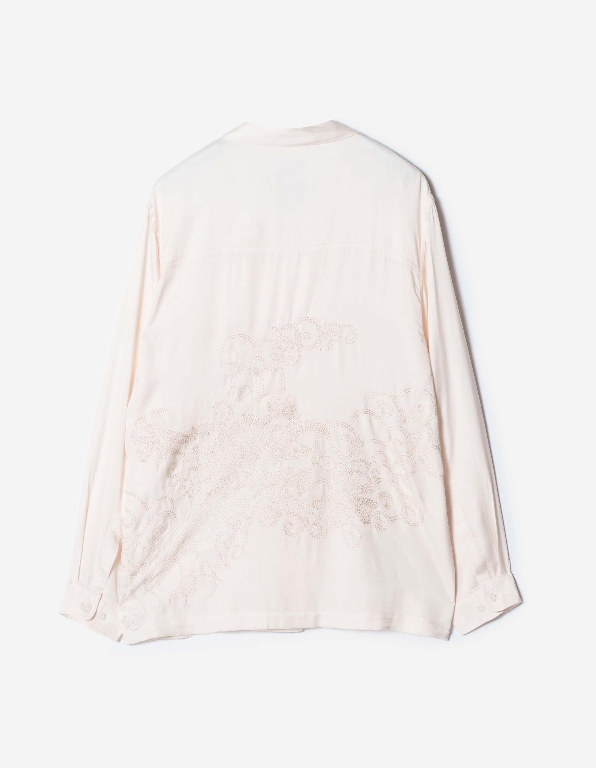 7365 Ascending Dragon Cupro Shirt Ecru