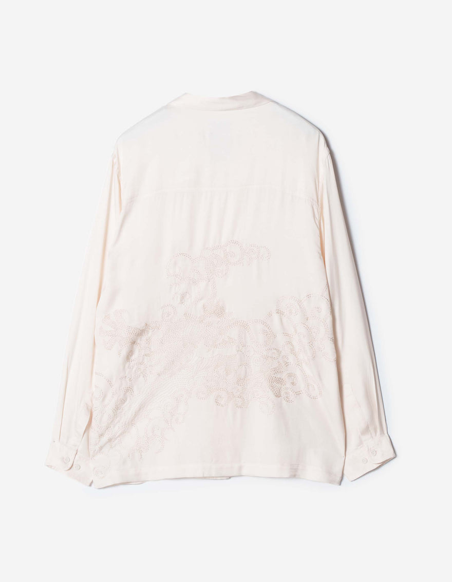 7365 Ascending Dragon Cupro Shirt Ecru