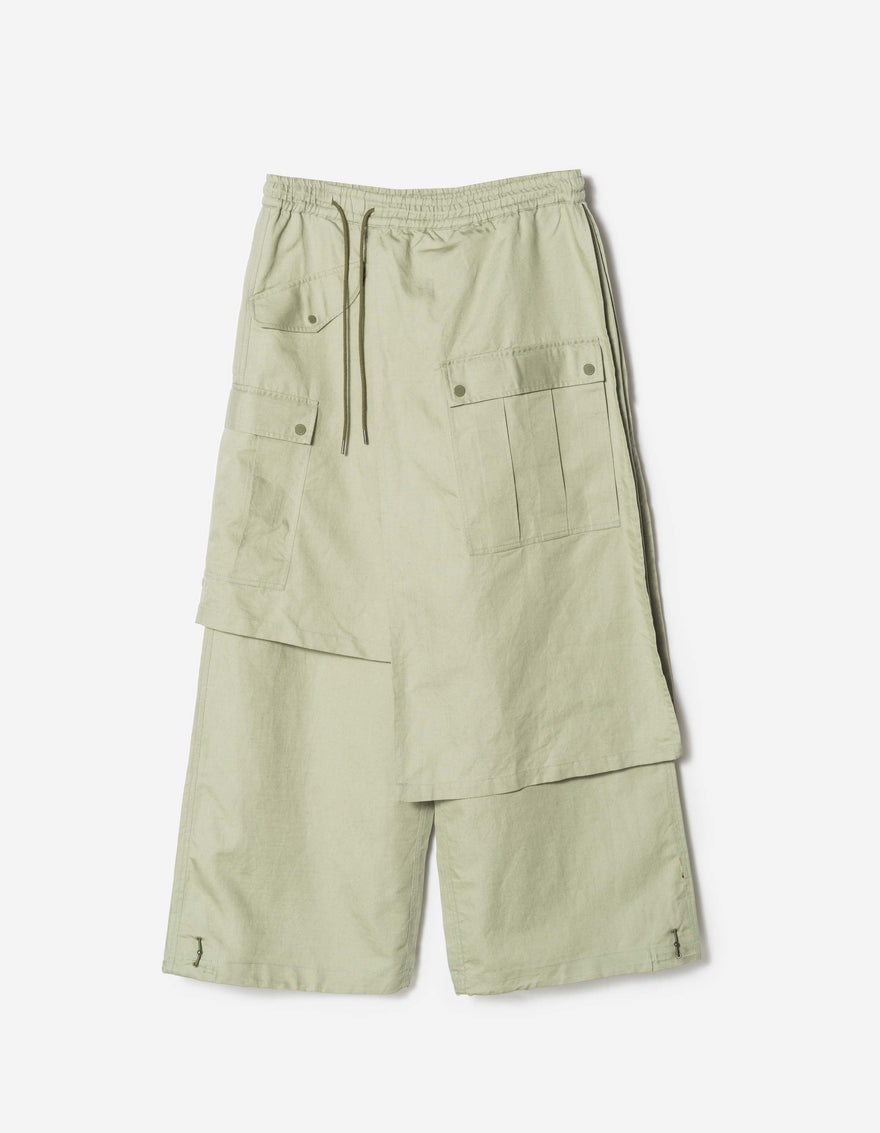 7398 Asym Cargo Hakama Pants Sage