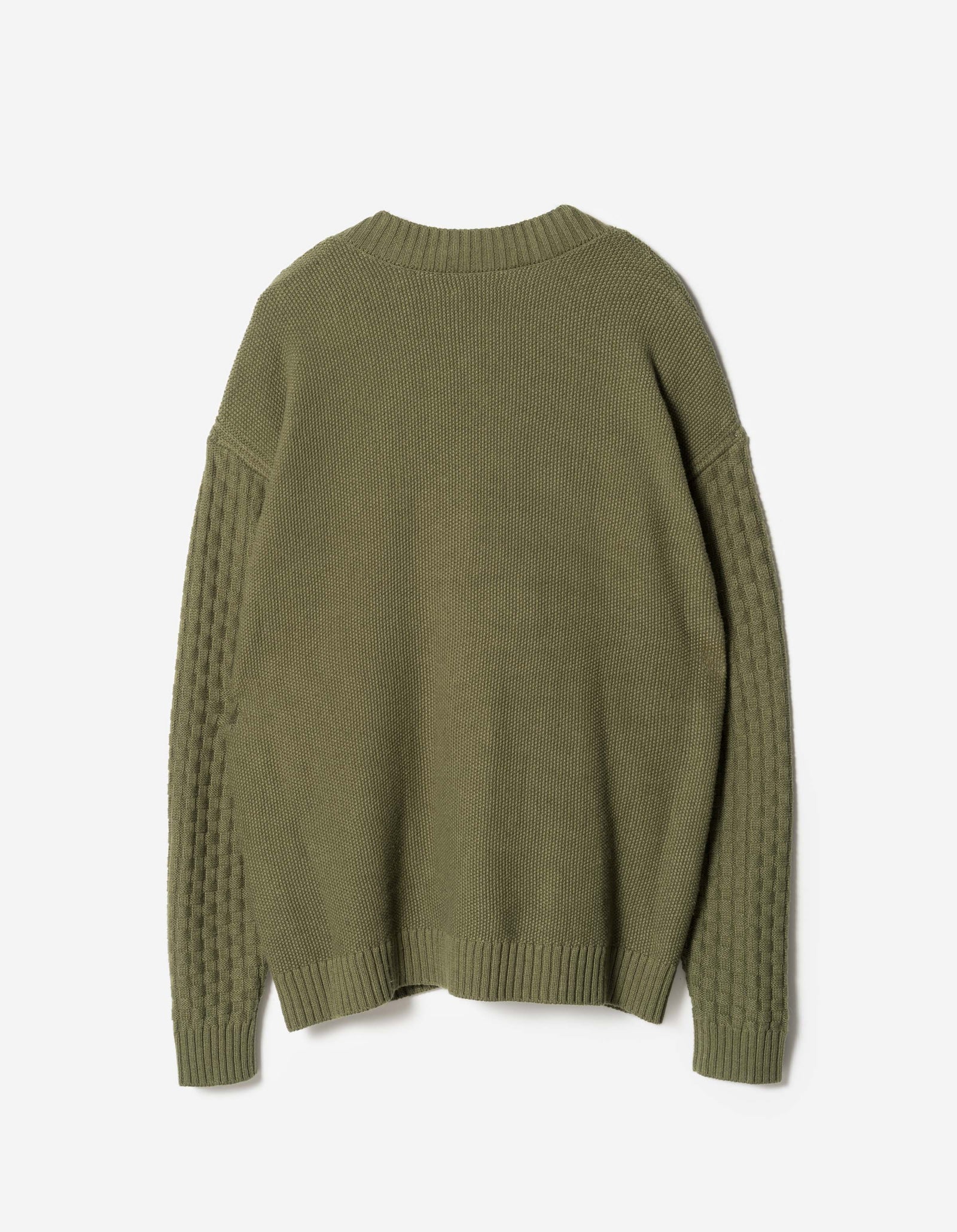 7577 Hemp Knitted Hanten Kimono Olive