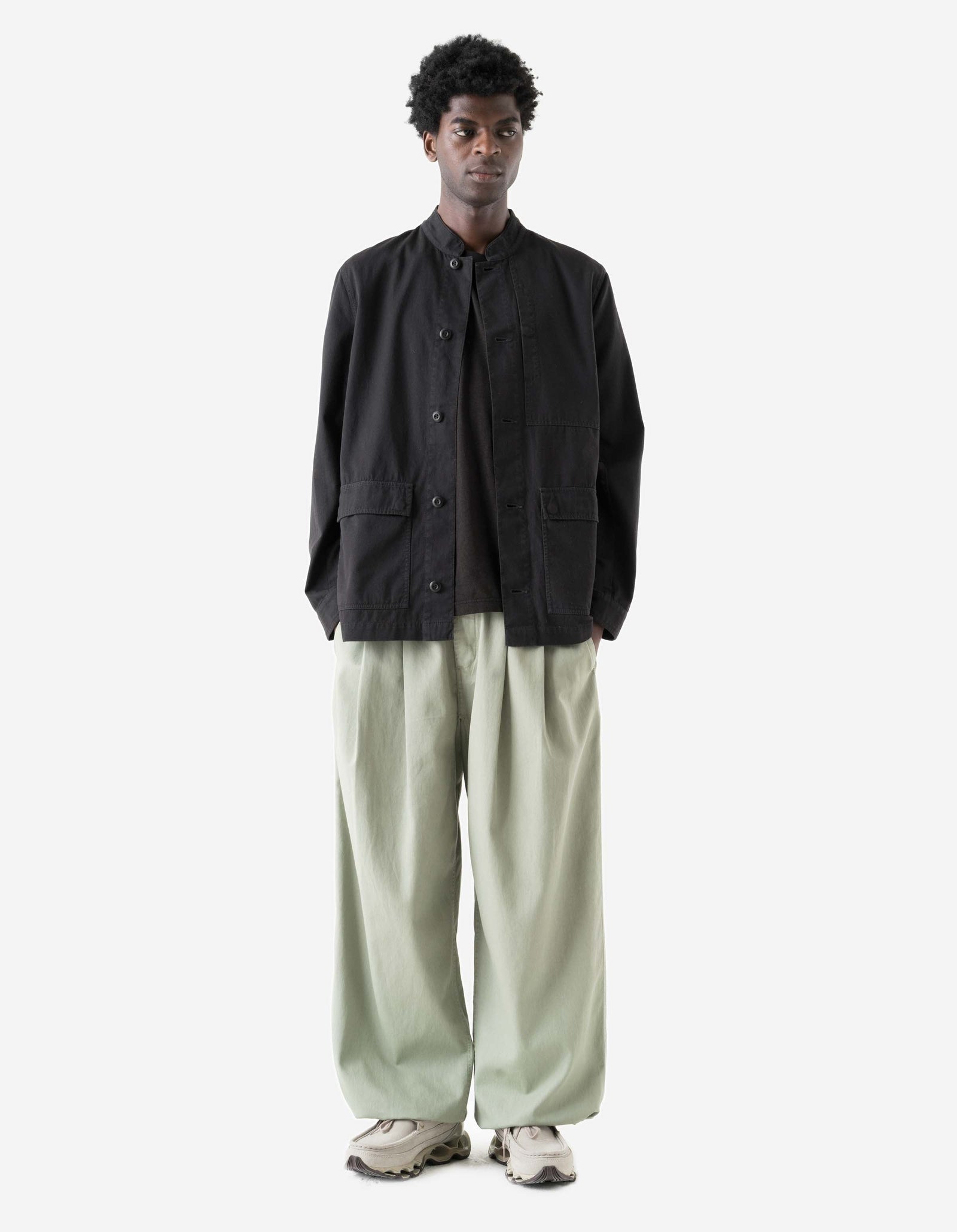 7589 Maha Loose Pleated Pants Sage