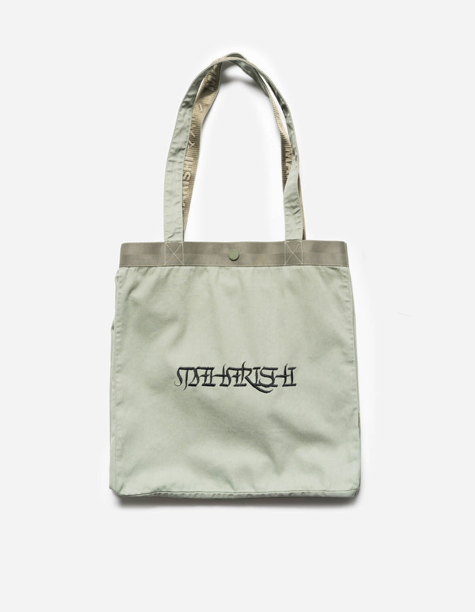 7592 Maha Script Tote Bag Sage