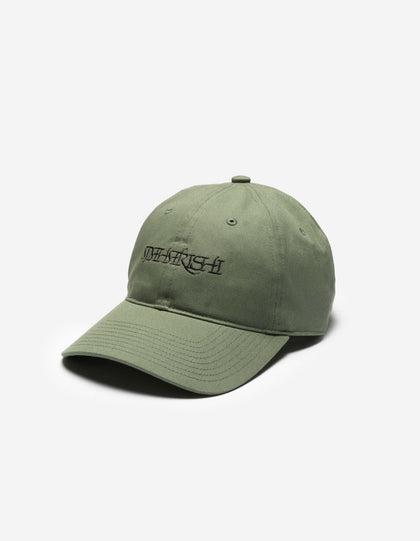 7593 Maha Script 6 Panel Cap Olive