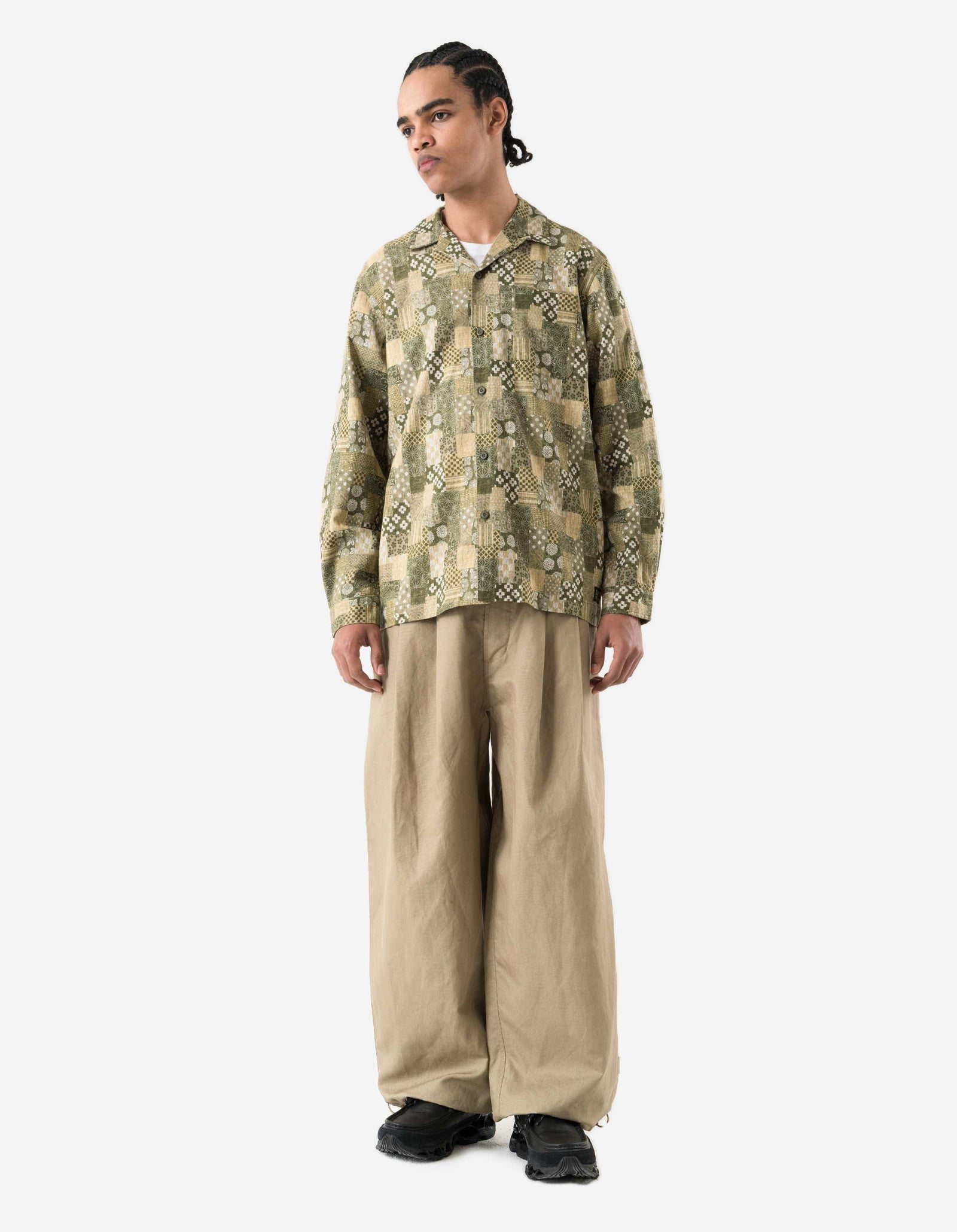 7589 Maha Loose Pleated Pants Maha Sand