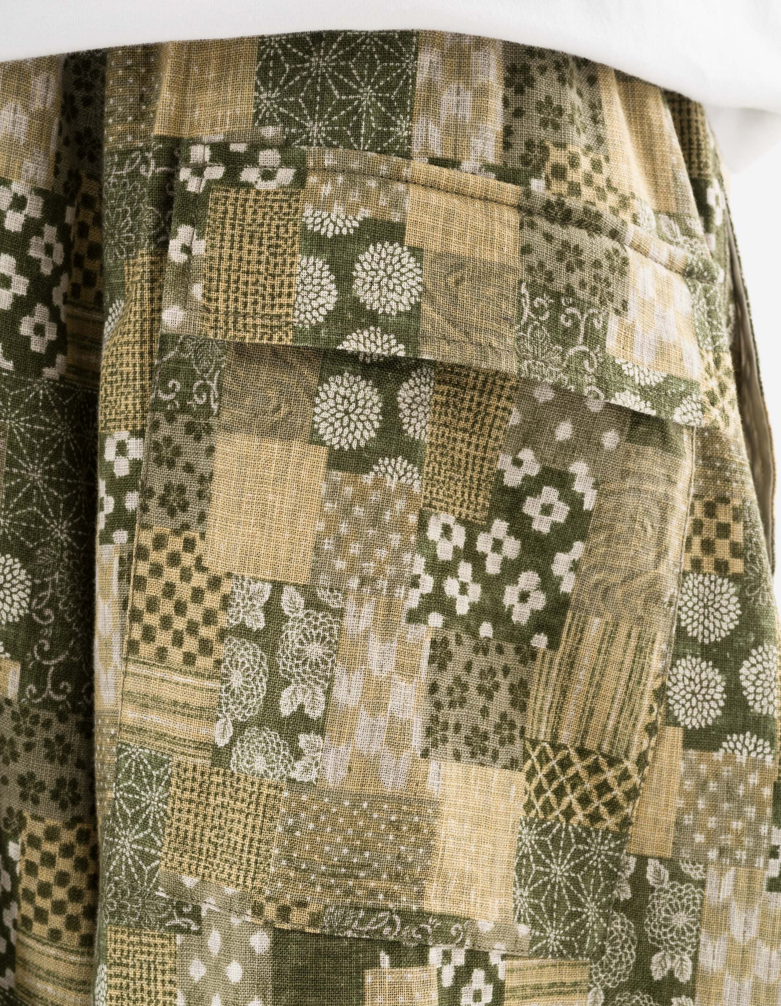 7607 Wagara Loose Pleated Pants Koke Olive