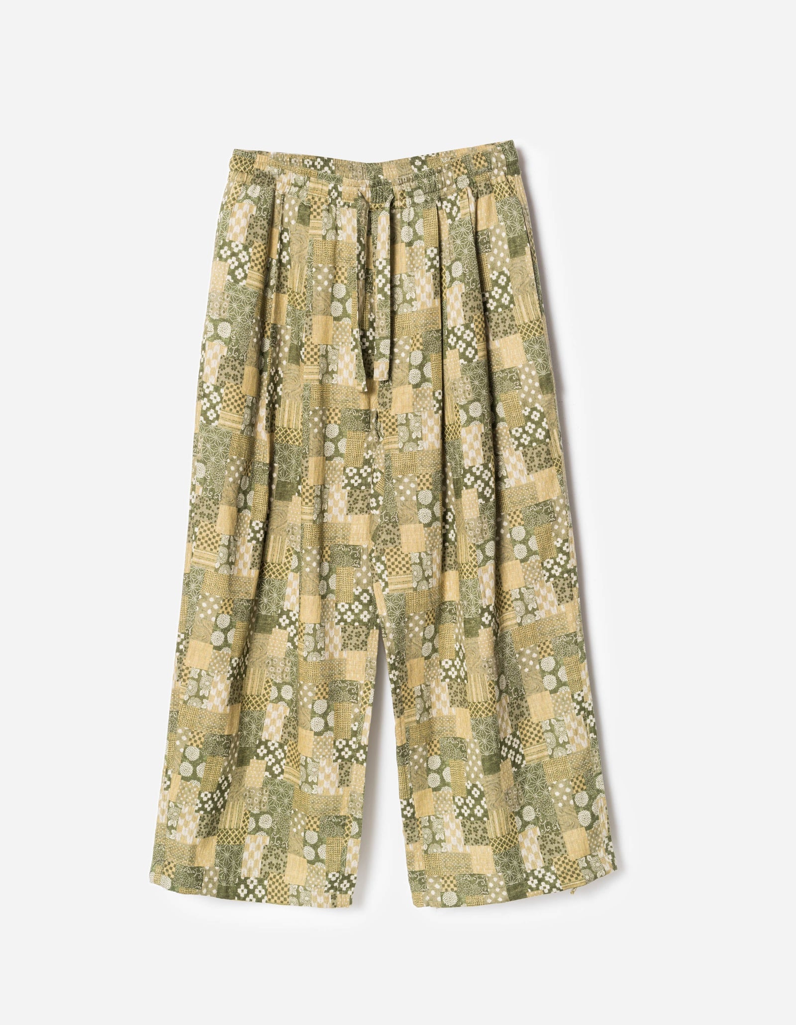 7607 Wagara Loose Pleated Pants Koke Olive