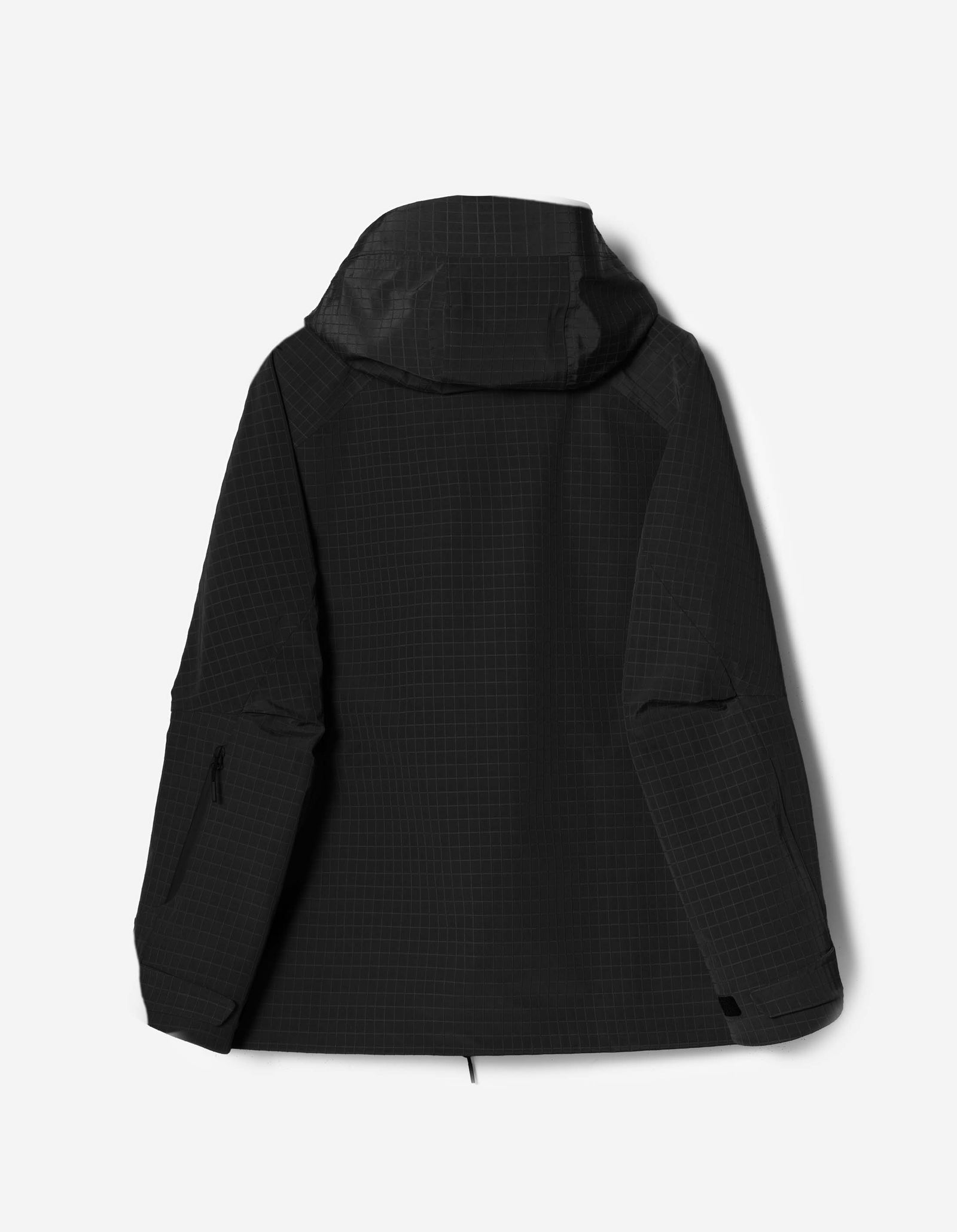 7610 Recycled Nylon Asym Storm Parka Black
