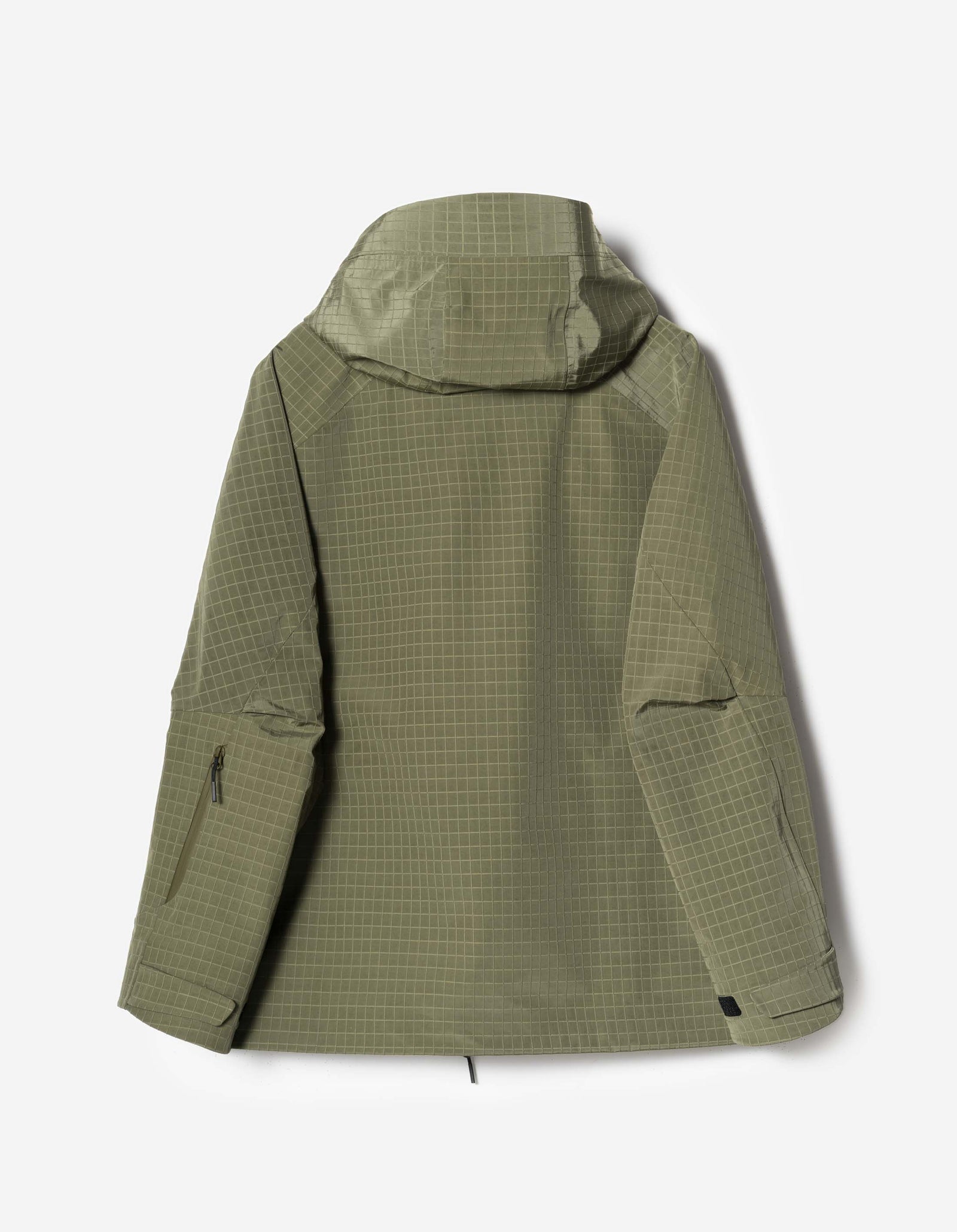 7610 Recycled Nylon Asym Storm Parka Olive OG-107F