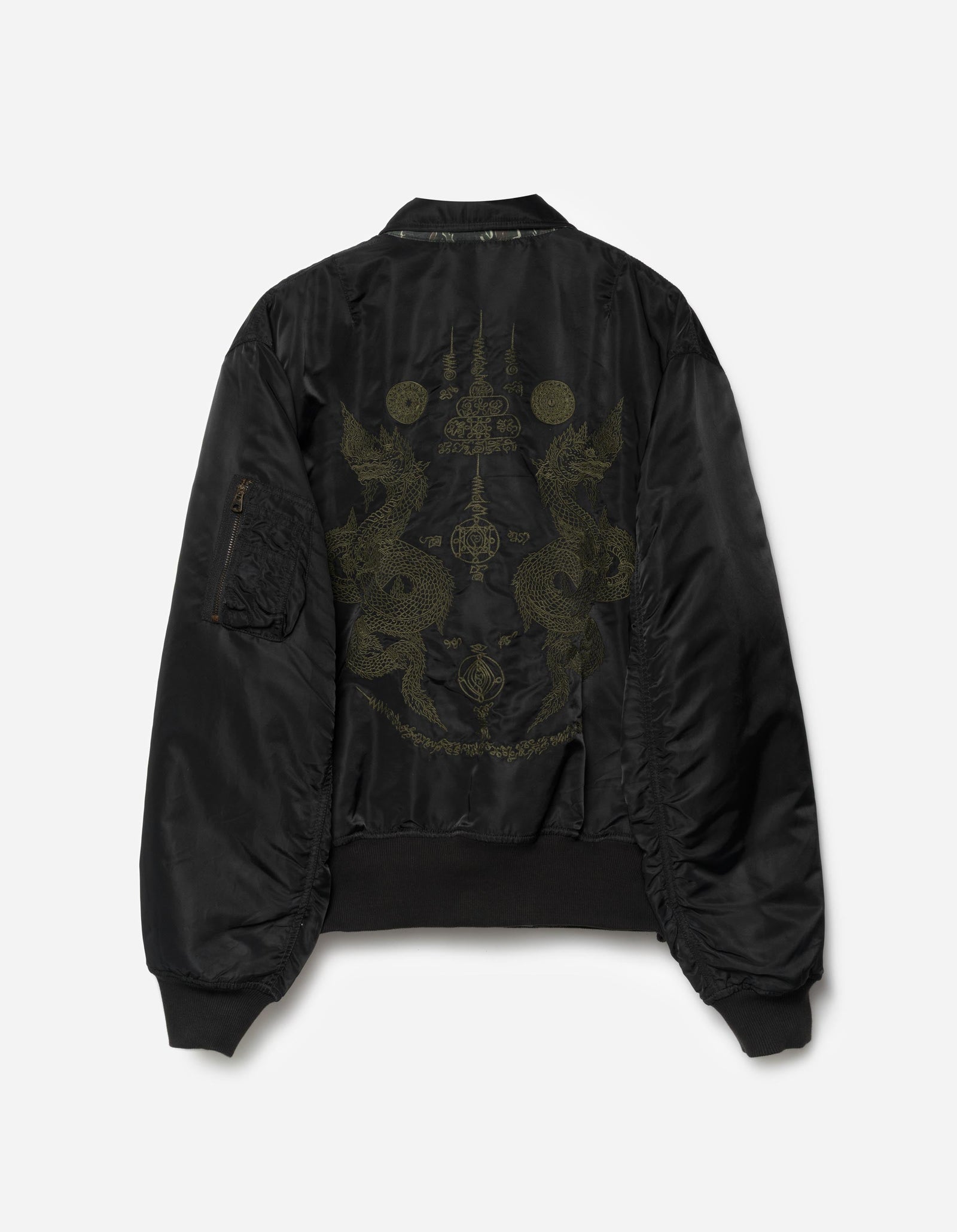 7691 A2 Monk Flight Jacket Black/Olive