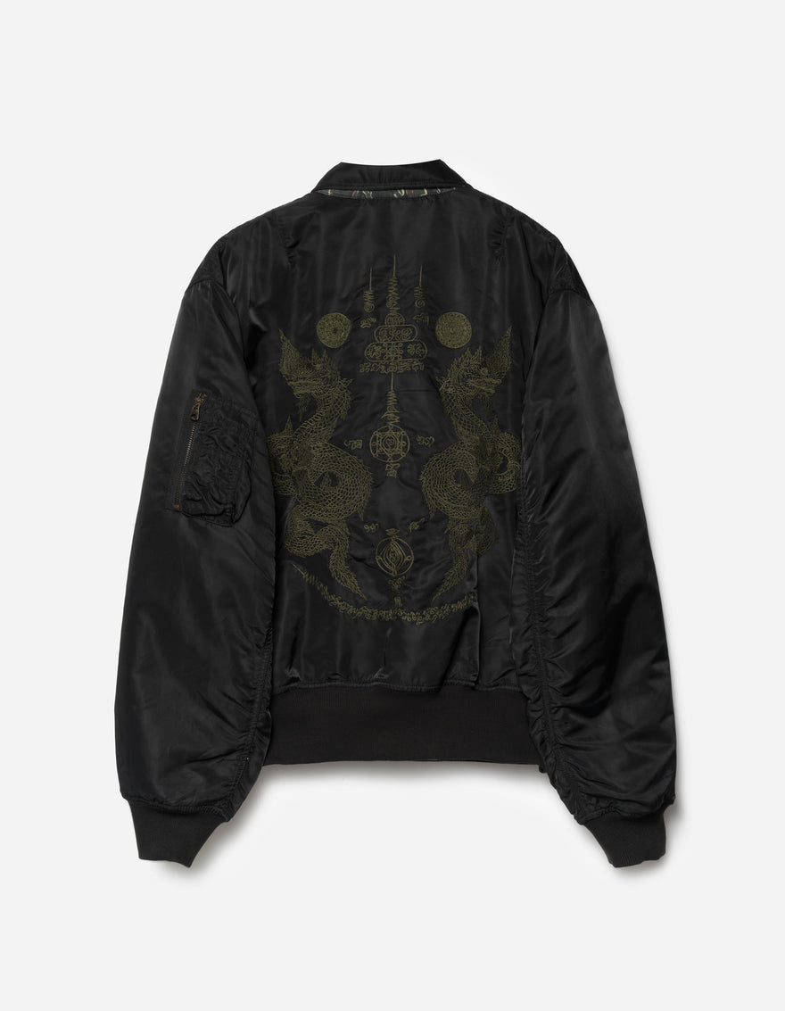 7691 A2 Monk Flight Jacket Black/Olive