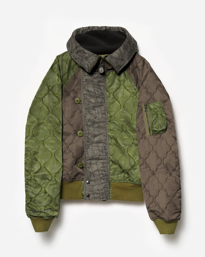 7715 Upcycled Asym N2B Parka Olive