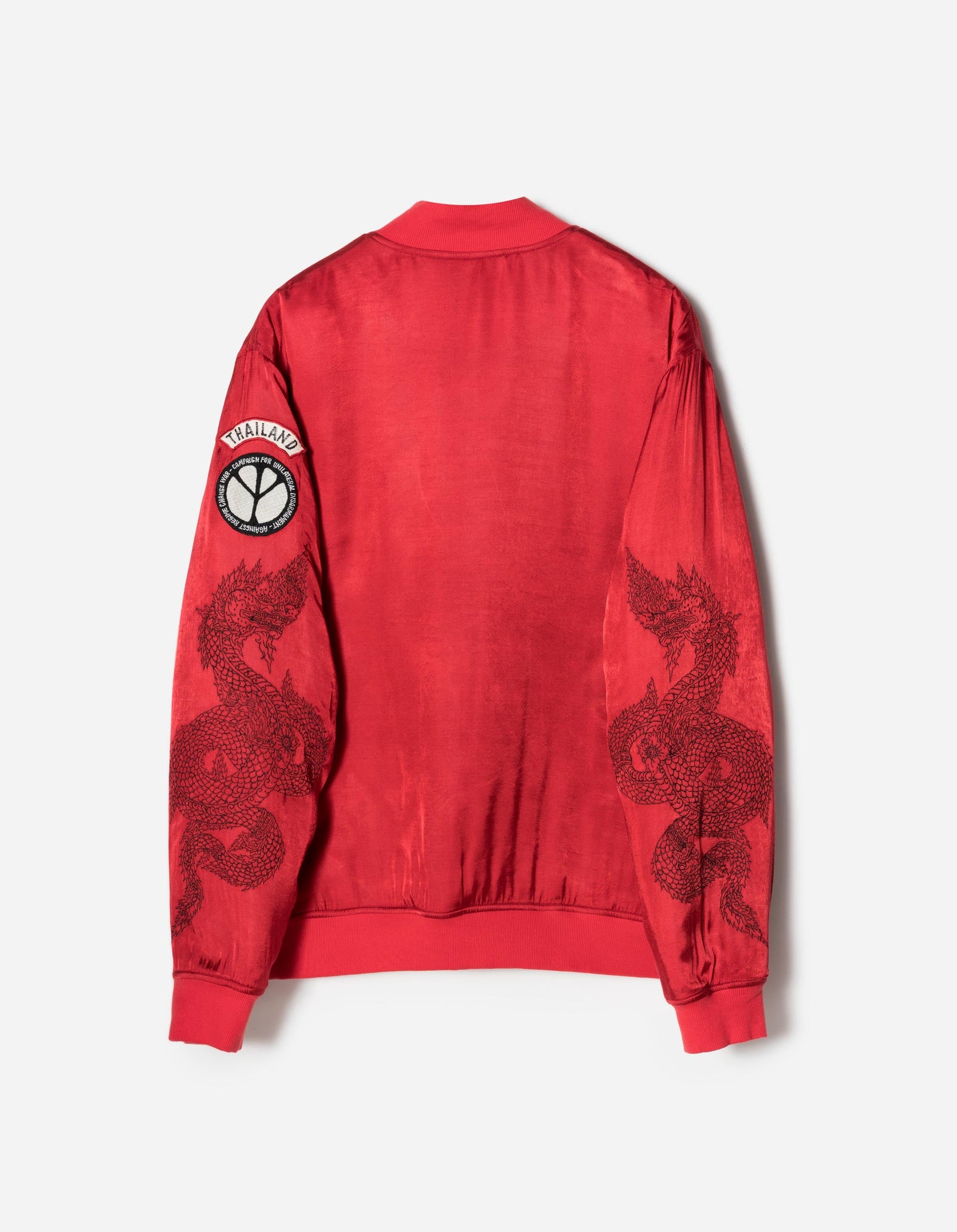 7728 World Tour Map Sukajan Jacket Red