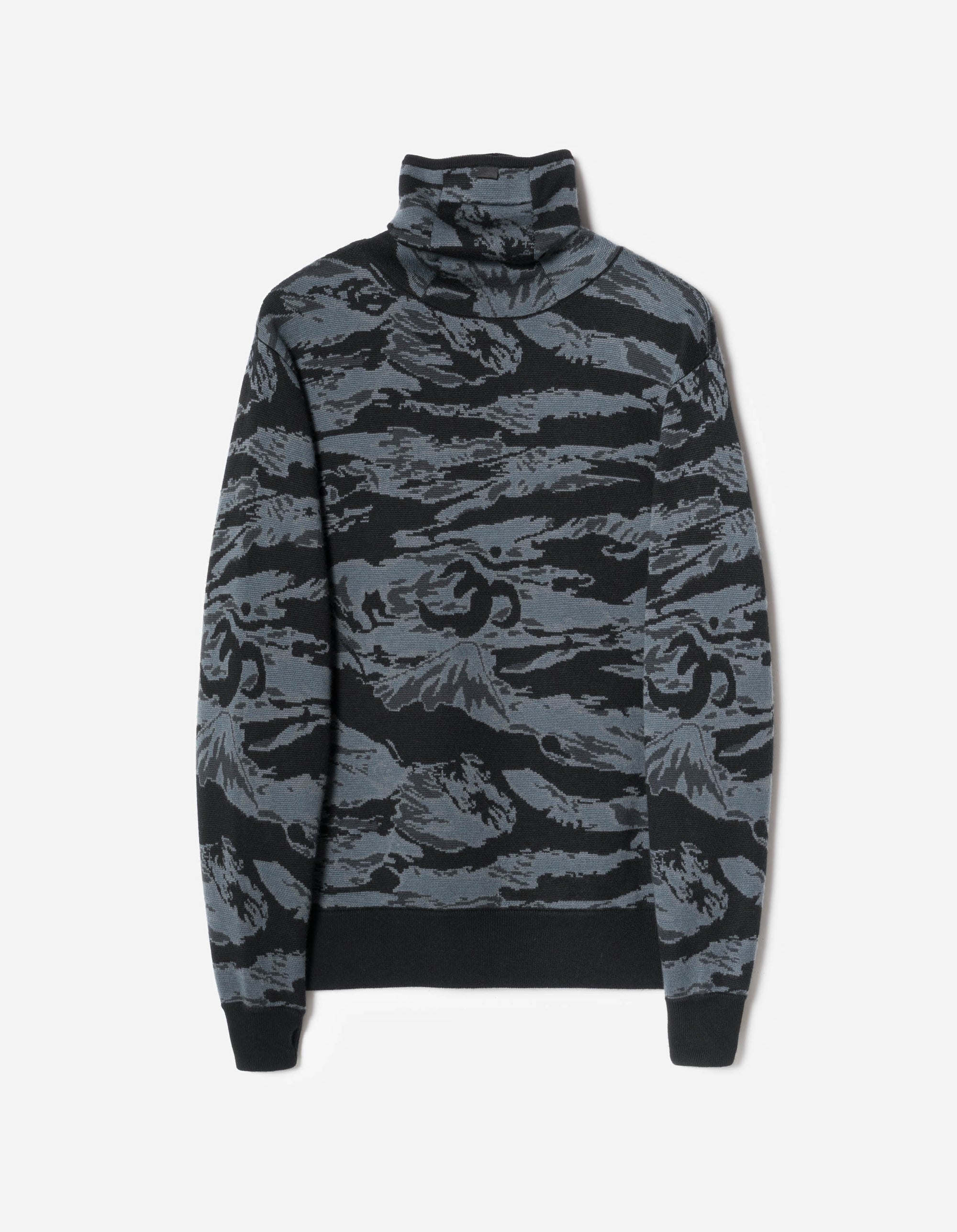 7286 Camo Half Balaclava Knit Subdued Night