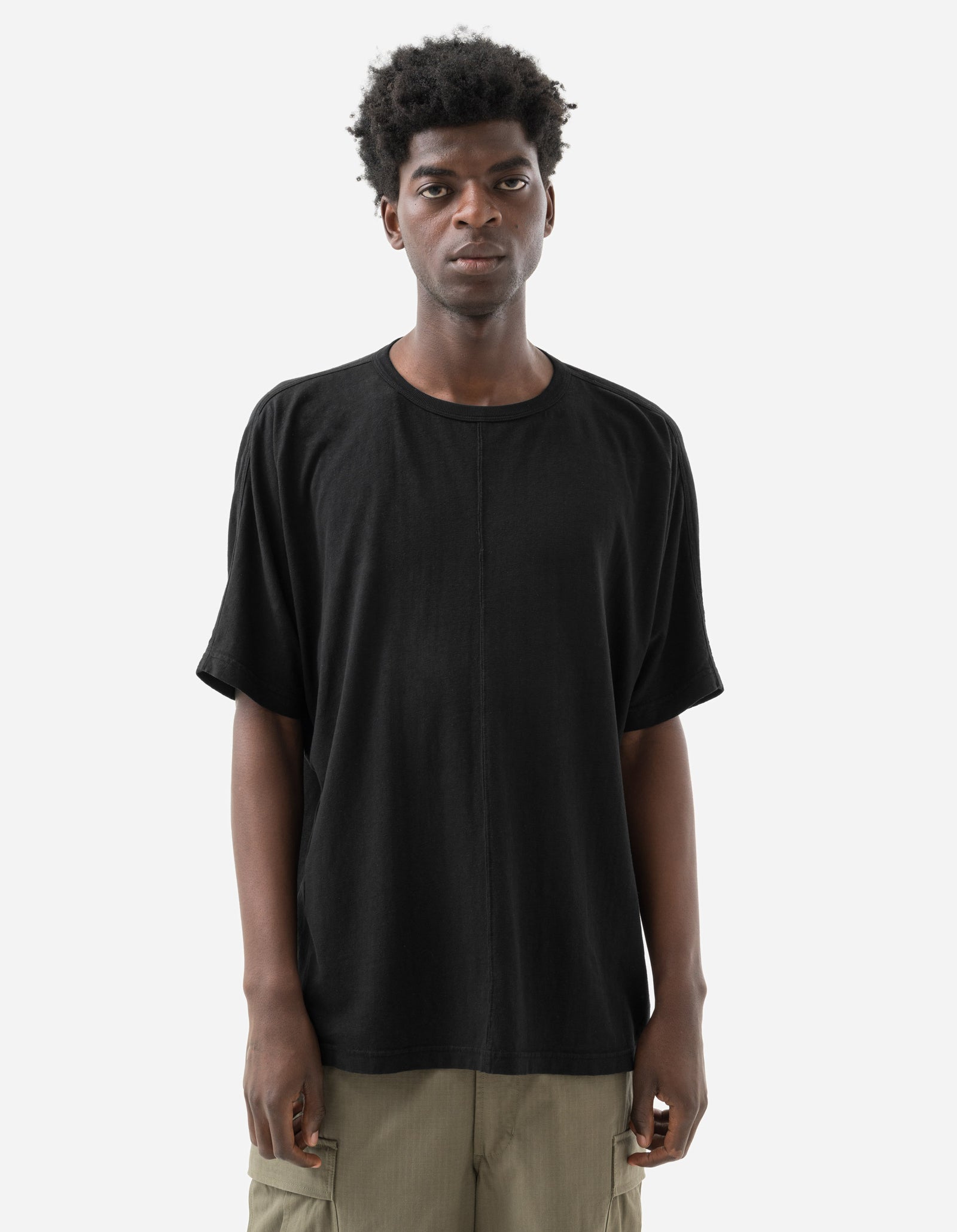 5234 Hemp Cross Loose S/S T-Shirt Black