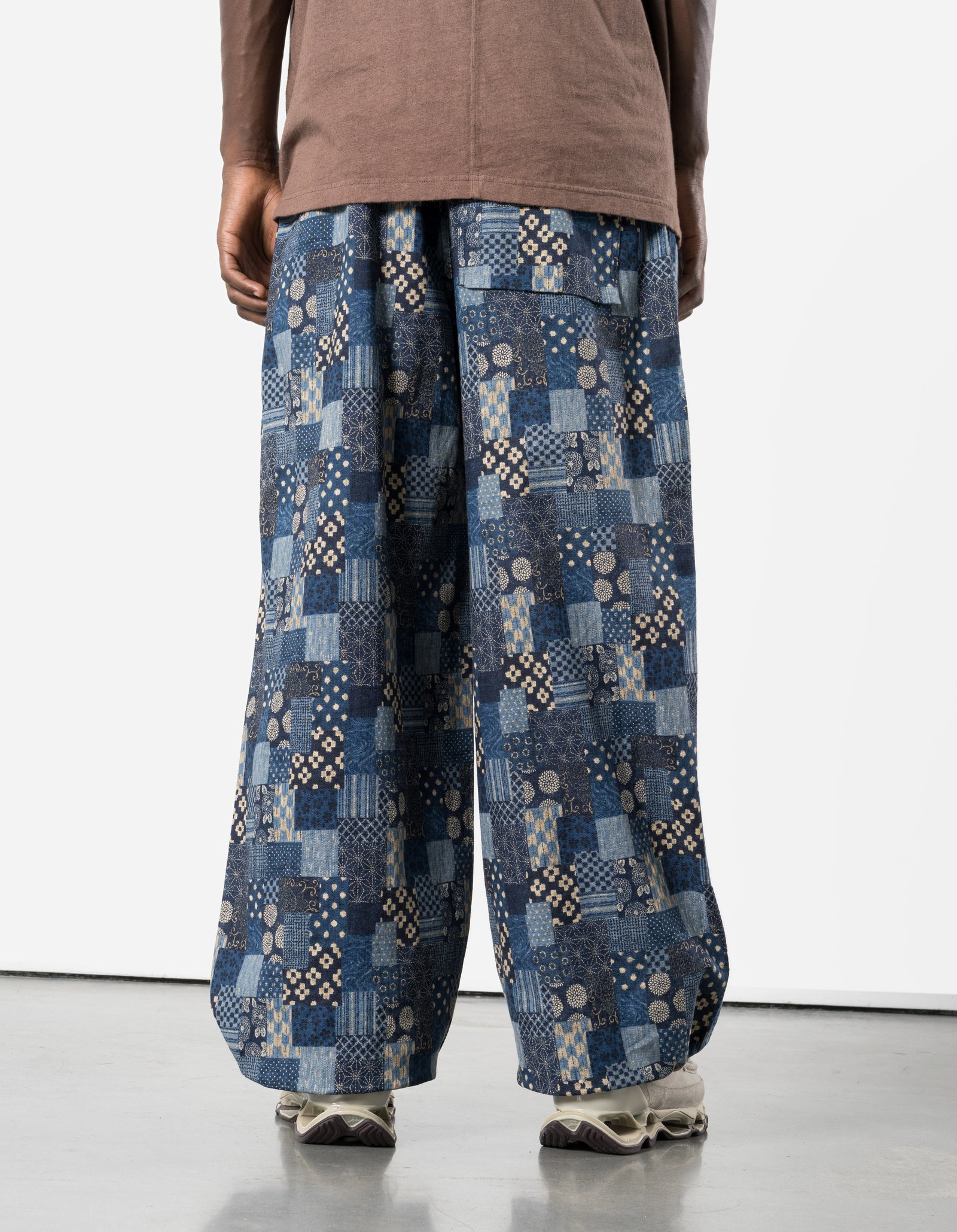 7607 Wagara Loose Pleated Pants Aizome Navy