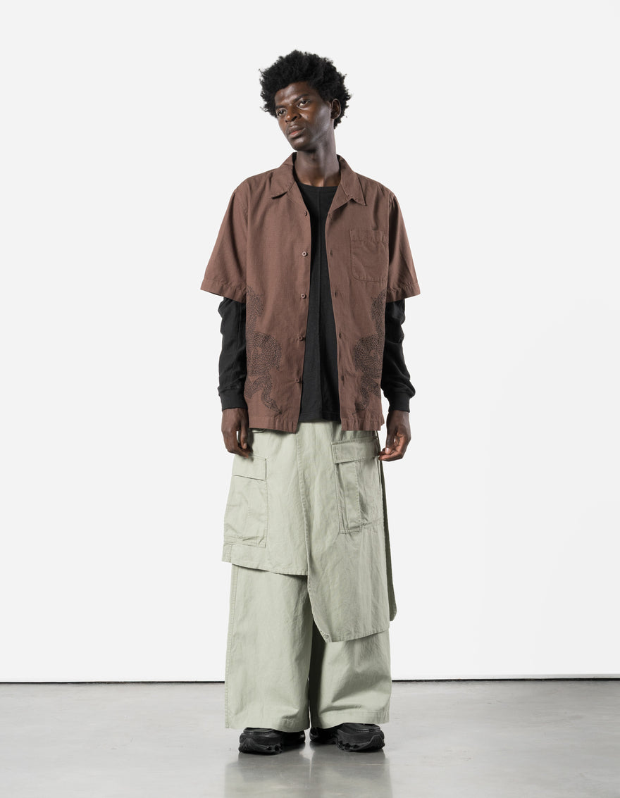 7680 Mantra Camp Collar Shirt Earth Brown