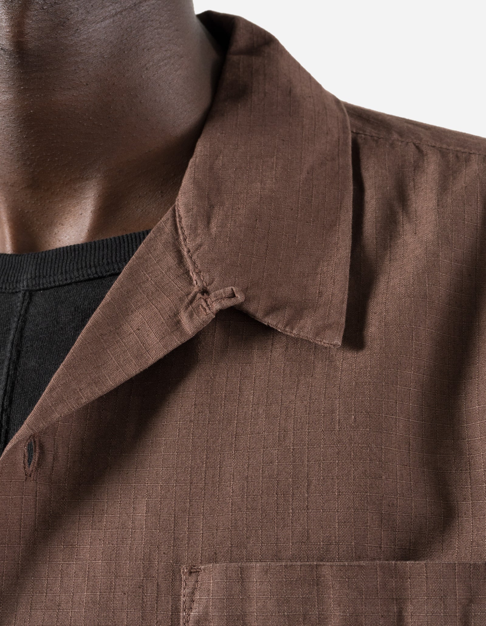 7680 Mantra Camp Collar Shirt Earth Brown