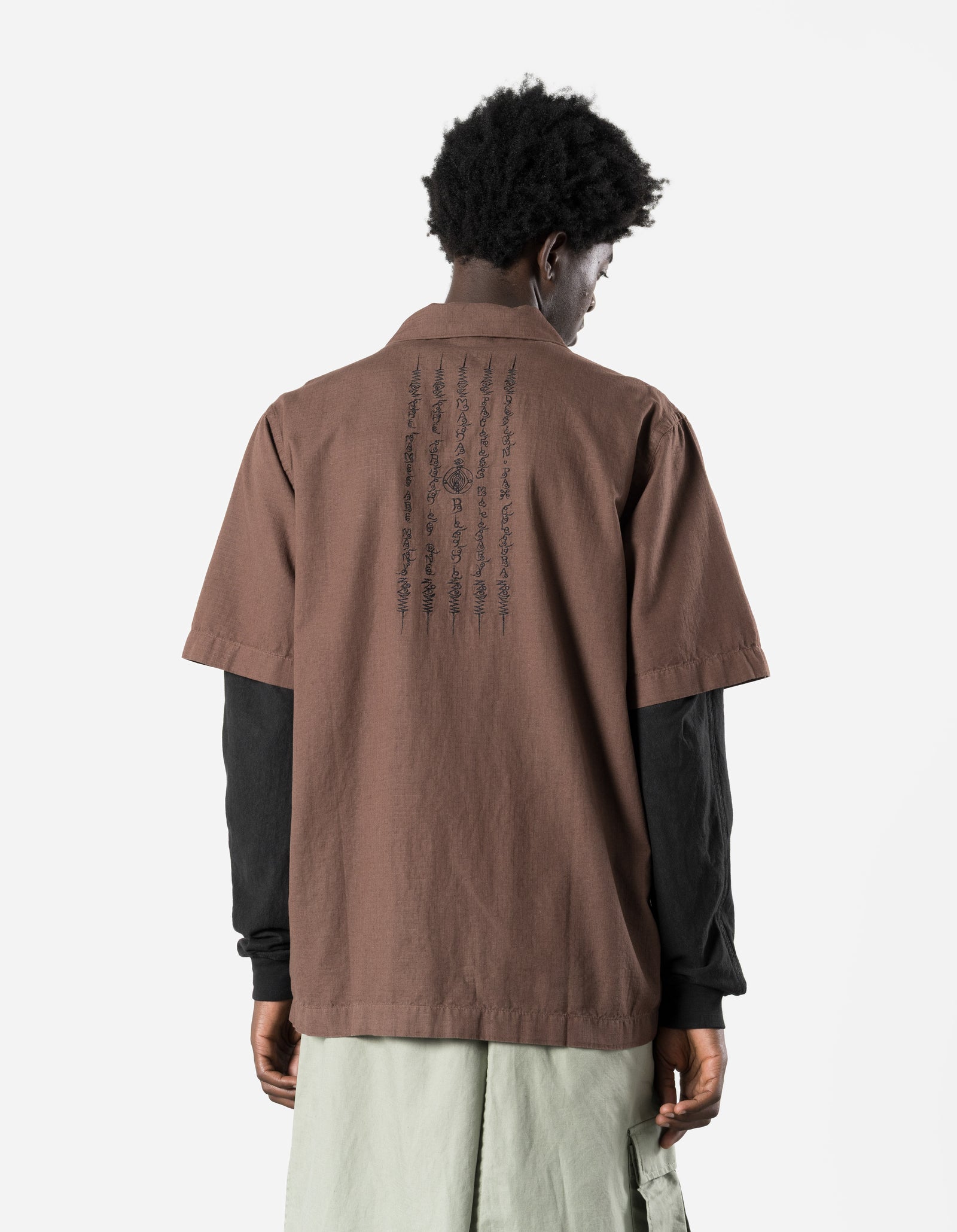 7680 Mantra Camp Collar Shirt Earth Brown