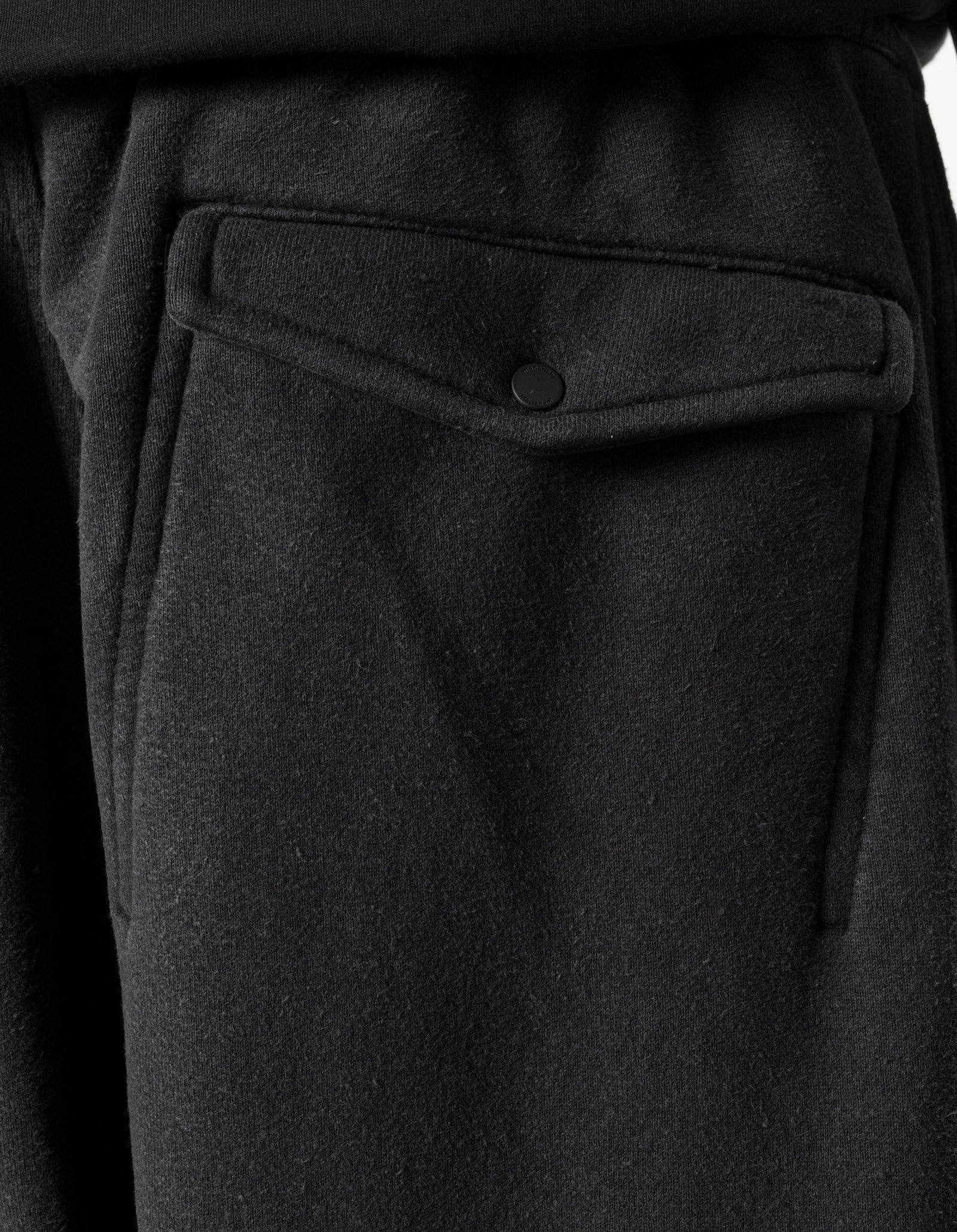 7696 Hemp Sweat Asym Sweatpants Black