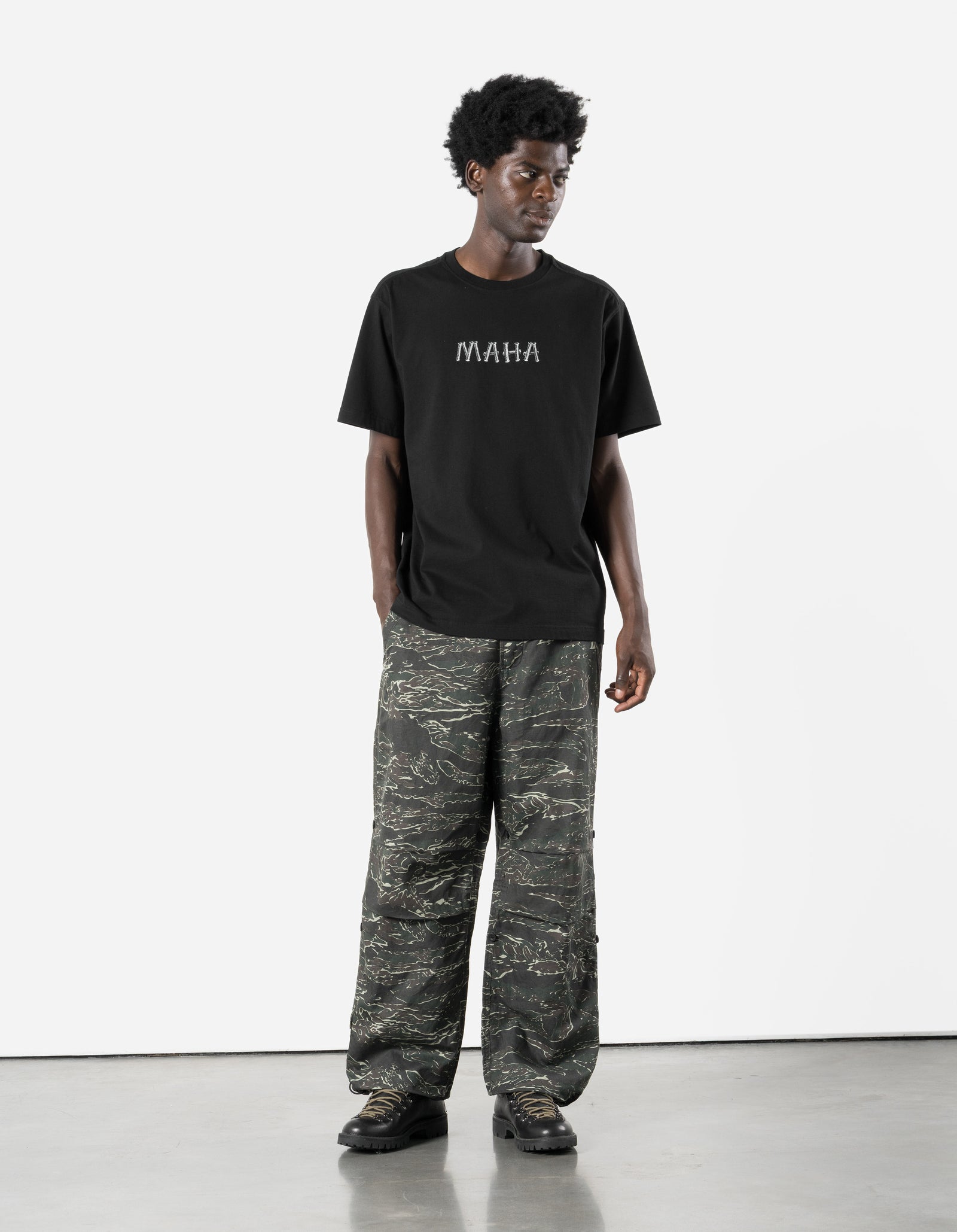 7768 Bamboo Logo T-Shirt Black
