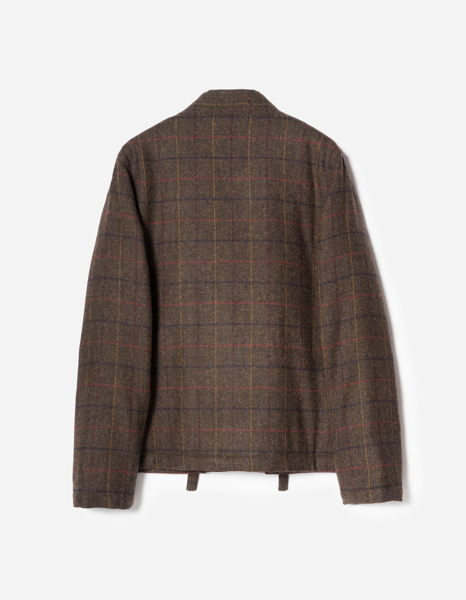 Brown checkered jacket on a white background