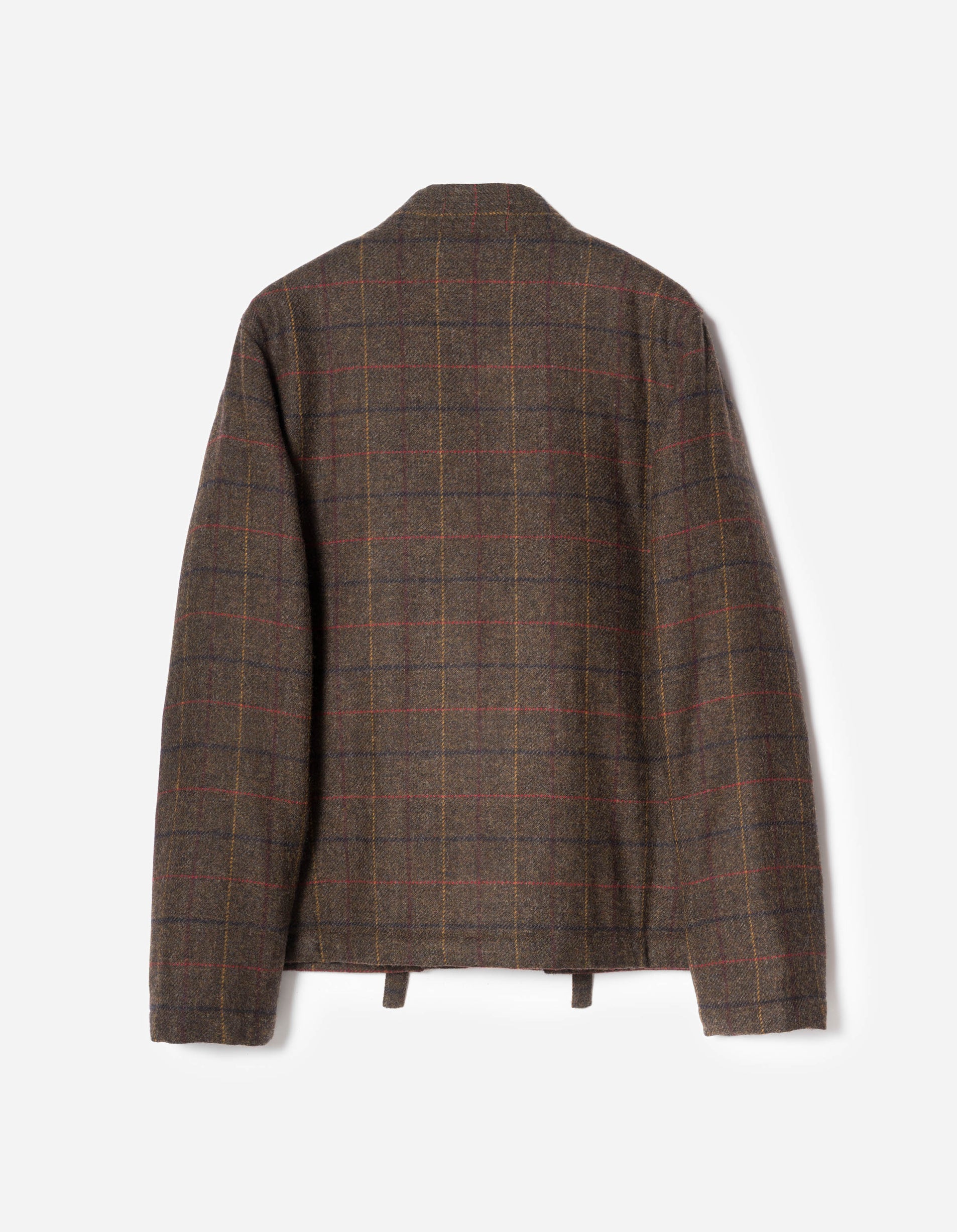 Brown checkered jacket on a white background