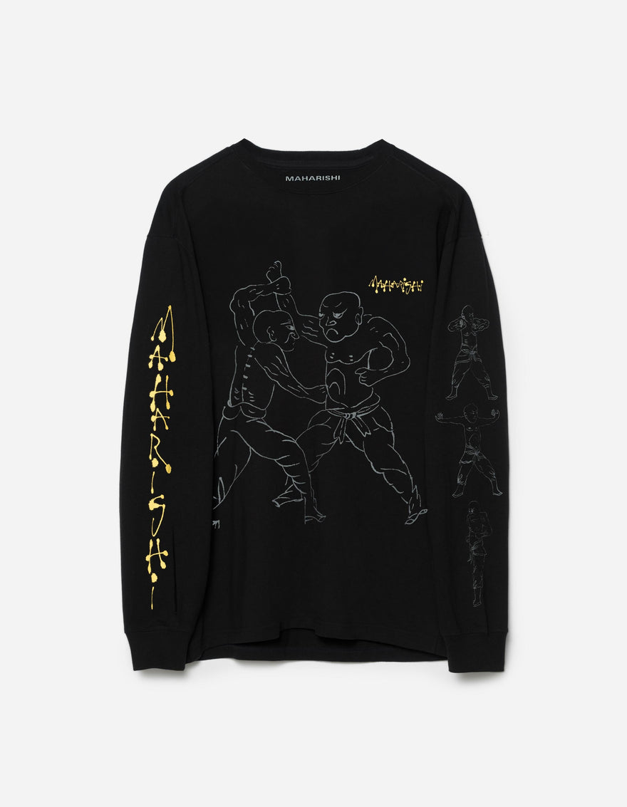 7553 Kung Fu Manual L/S T-Shirt Black