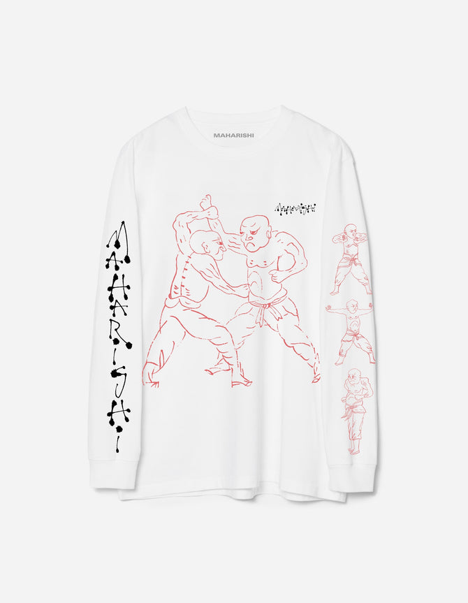 7553 Kung Fu Manual L/S T-Shirt White