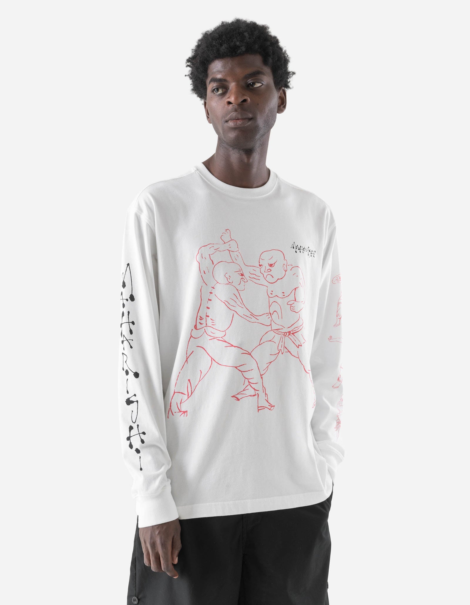 7553 Kung Fu Manual L/S T-Shirt White