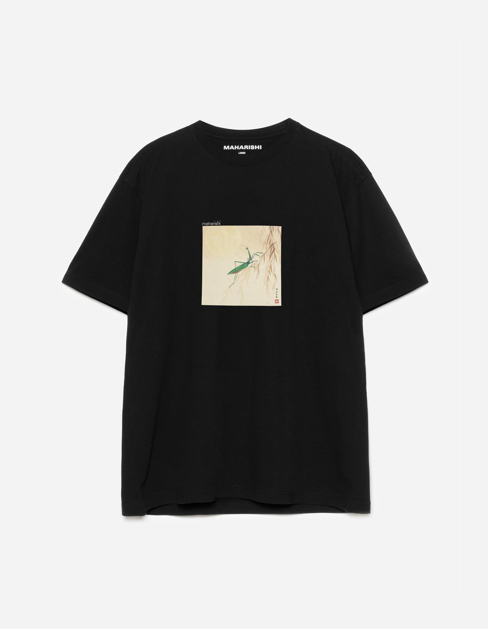 7554 Mantis and Temple Moon S/S T-Shirt Black